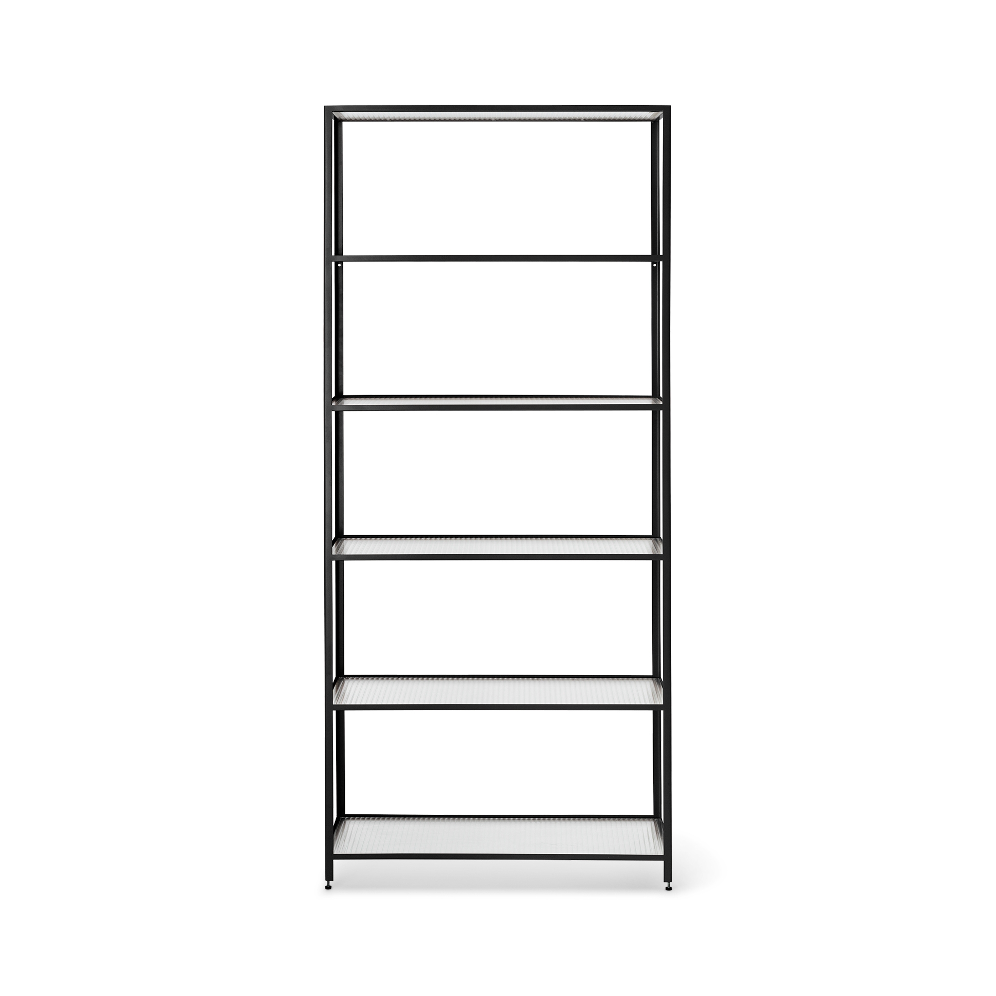 Display product Haze Bookcase - Reeded glass - Black from manufacturer ferm LIVING