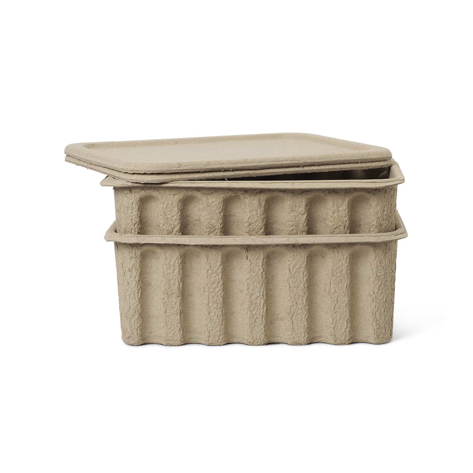 Mostra il prodotto Paper Pulp Box Large - Set of 2 - Brown del produttore ferm LIVING