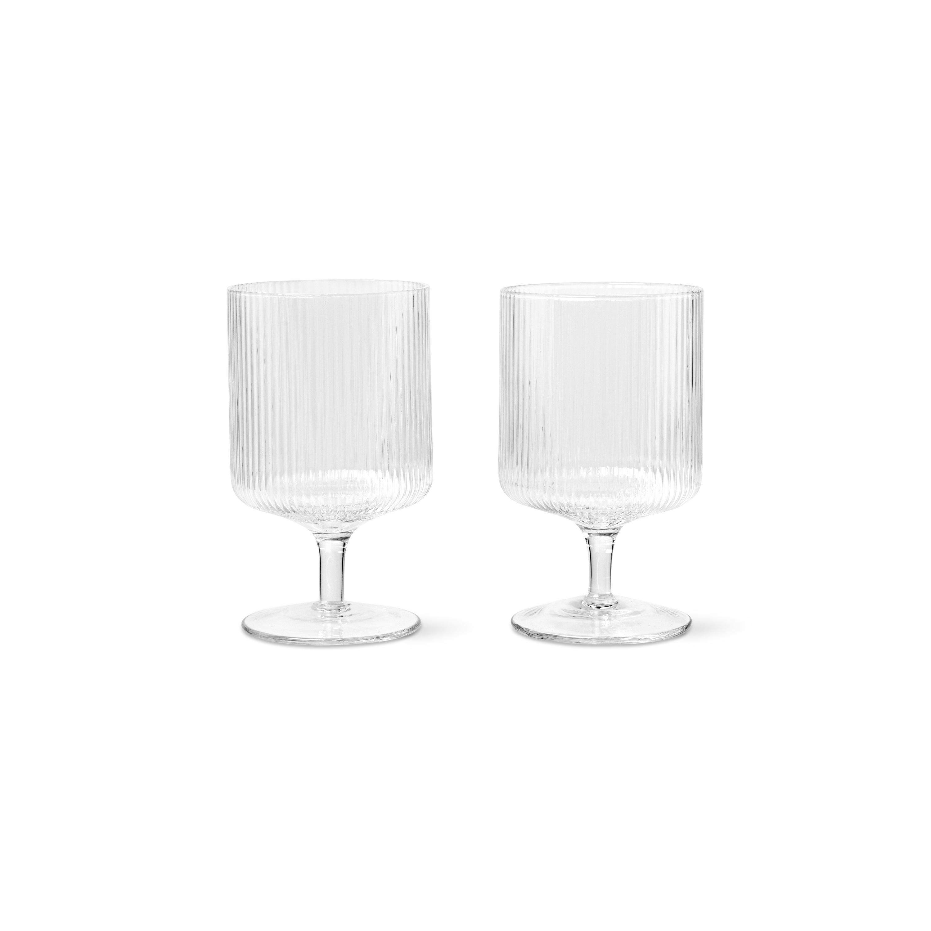 Display product Ripple Wine Glasses - Set of 2 - Clear from manufacturer ferm LIVING