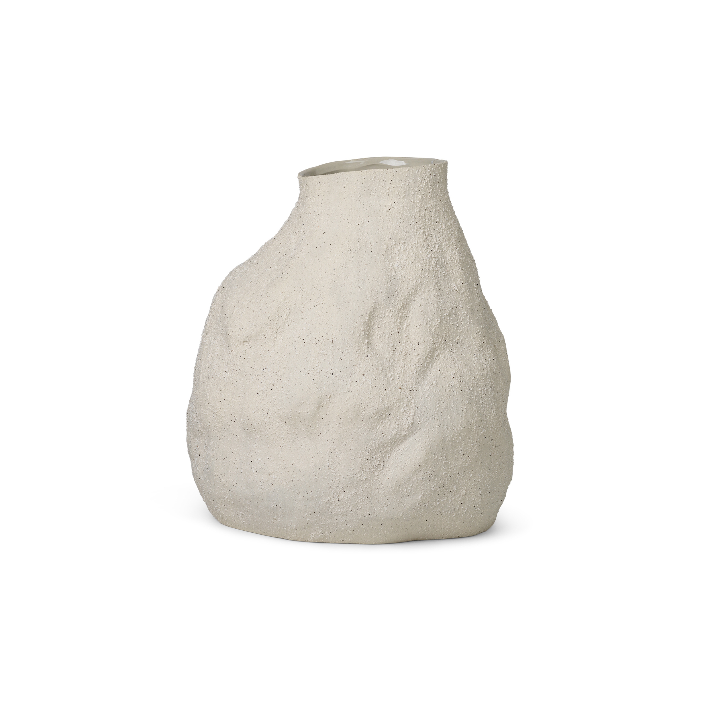 Display product Vulca Vase - Large - Off-white Stone from manufacturer ferm LIVING