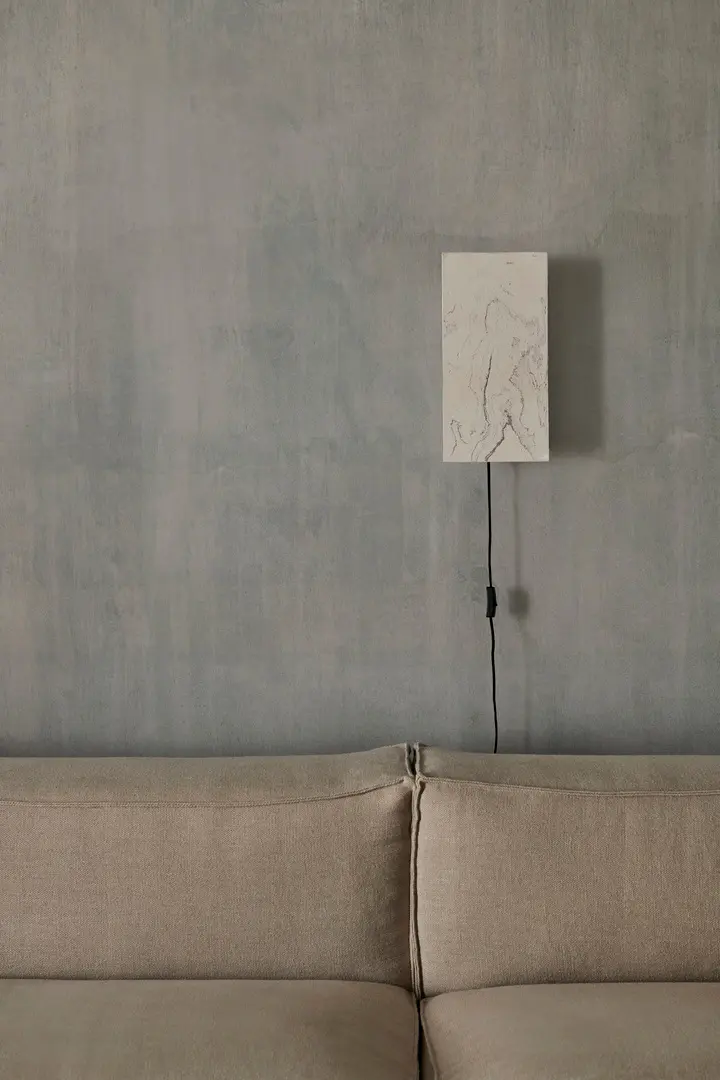 ferm LIVING - Argilla Wall Lamp Rectangular - Marble White