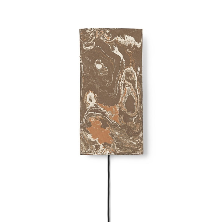 Produkt Argilla Wall Lamp Rectangular - Marble Mocha des Herstellers ferm LIVING anzeigen