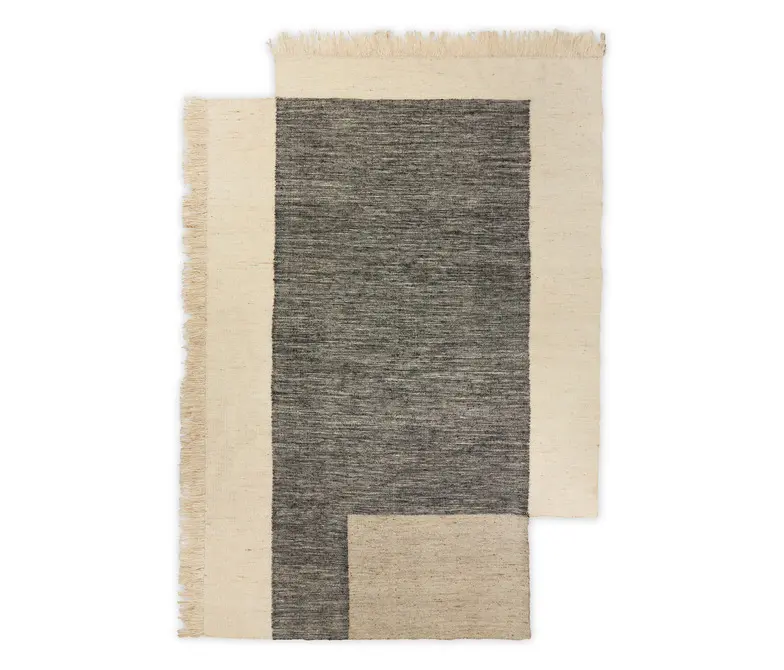 ferm LIVING - Counter Rug 200 x 300 - Charcoal/Off-white