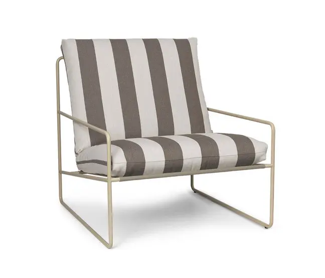 ferm LIVING - Desert 1-seater Stripe - Cashmere/Chocolate