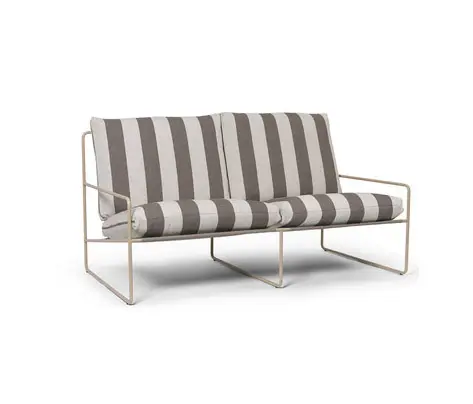 ferm LIVING - Desert 2-seater Stripe - Cashmere/Chocolate