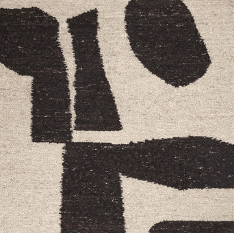 Display product Piece Rug - 140 x 200 - Off-white/Coffee from manufacturer ferm LIVING