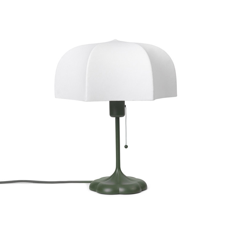 Display product Poem Table Lamp - White/Grass green from manufacturer ferm LIVING