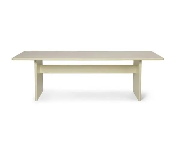 ferm LIVING - Rink Dining Table - Large - Eggshell