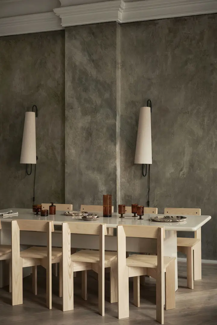 ferm LIVING - Rink Dining Table - Large - Eggshell