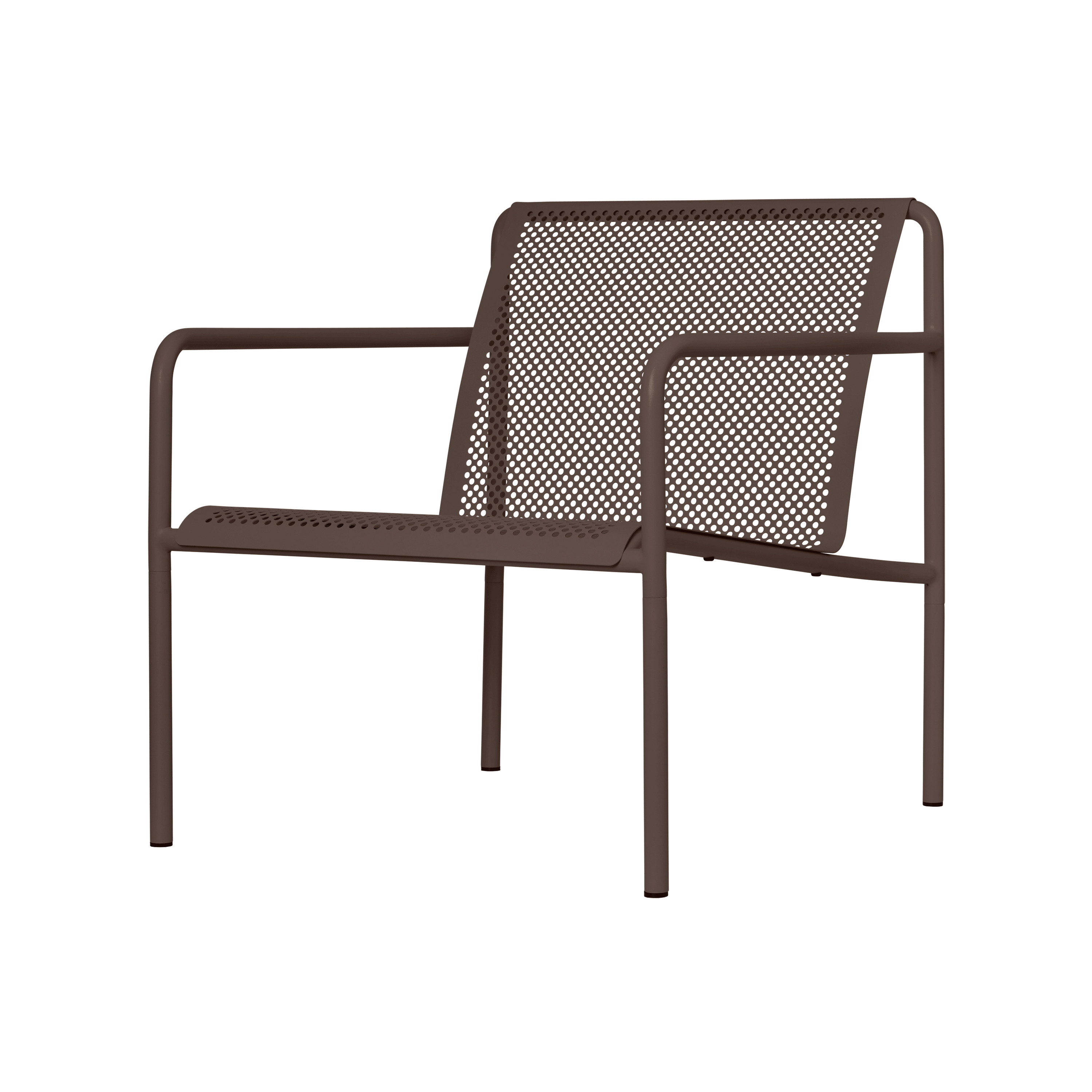 Display product Dapple Lounge Chair with Arms - Dark Chocolate from manufacturer ferm LIVING