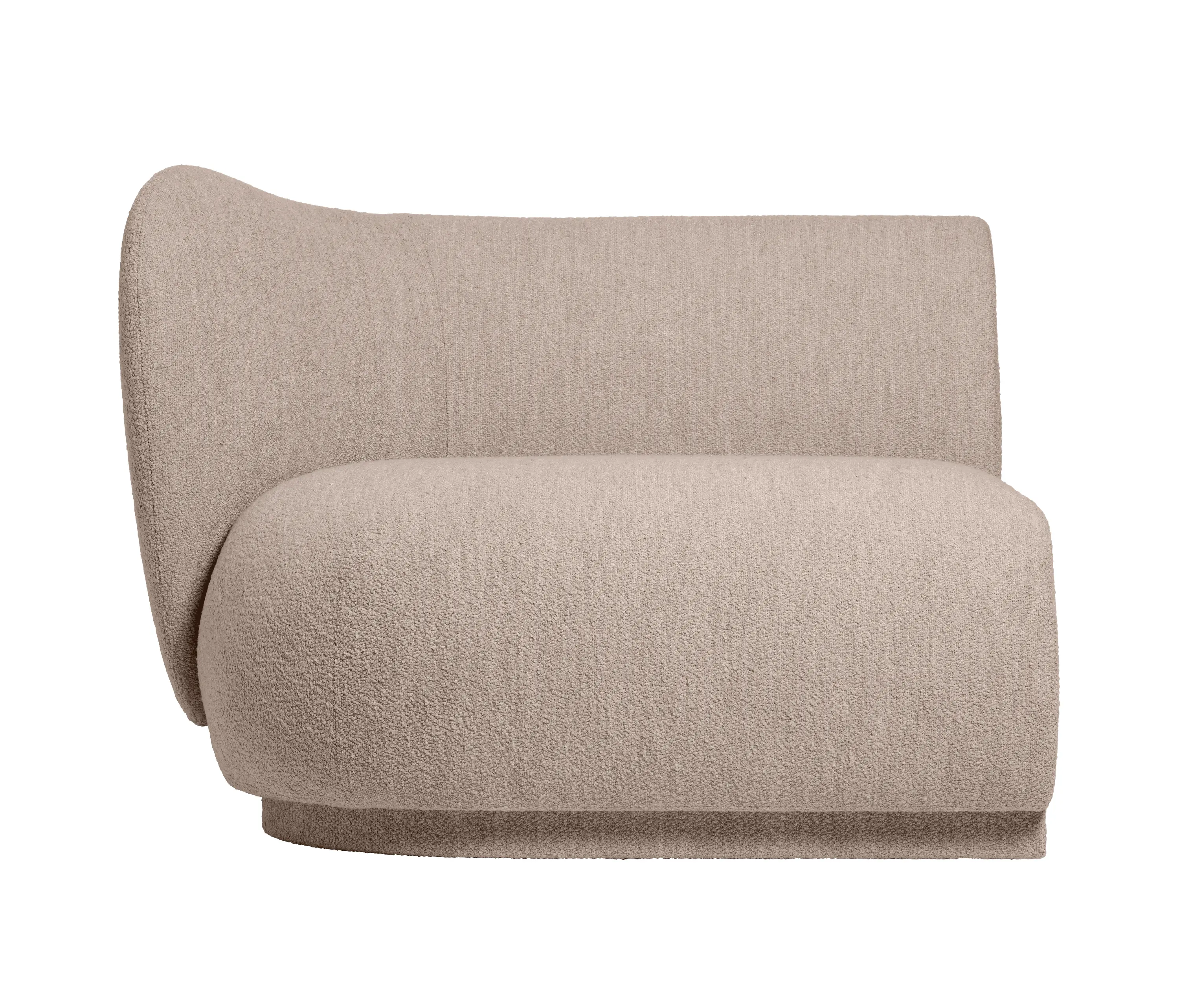 ferm LIVING - Rico Armrest L Soft Bouclé - Natural