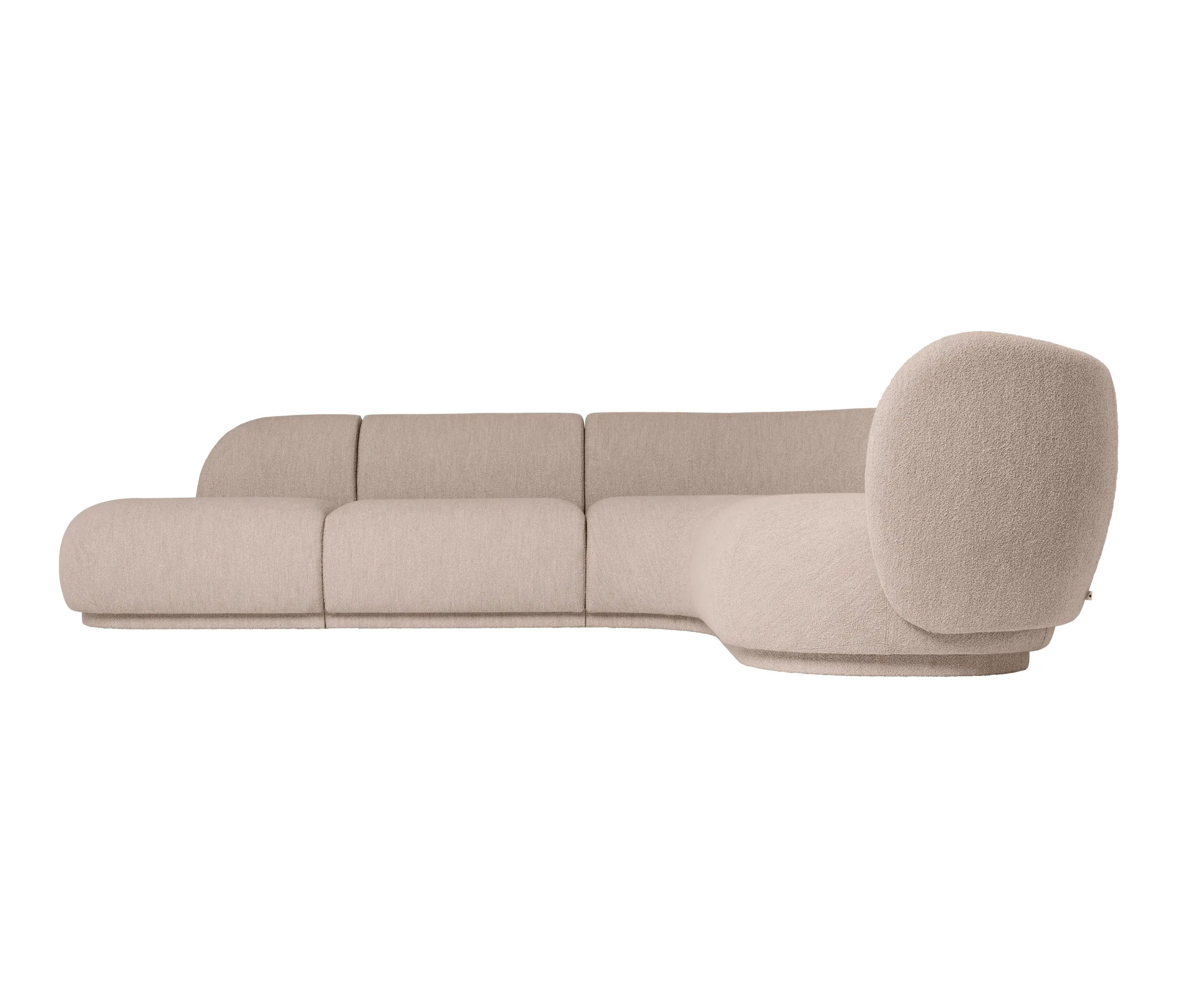 ferm LIVING - Rico Open L Soft Bouclé - Natural