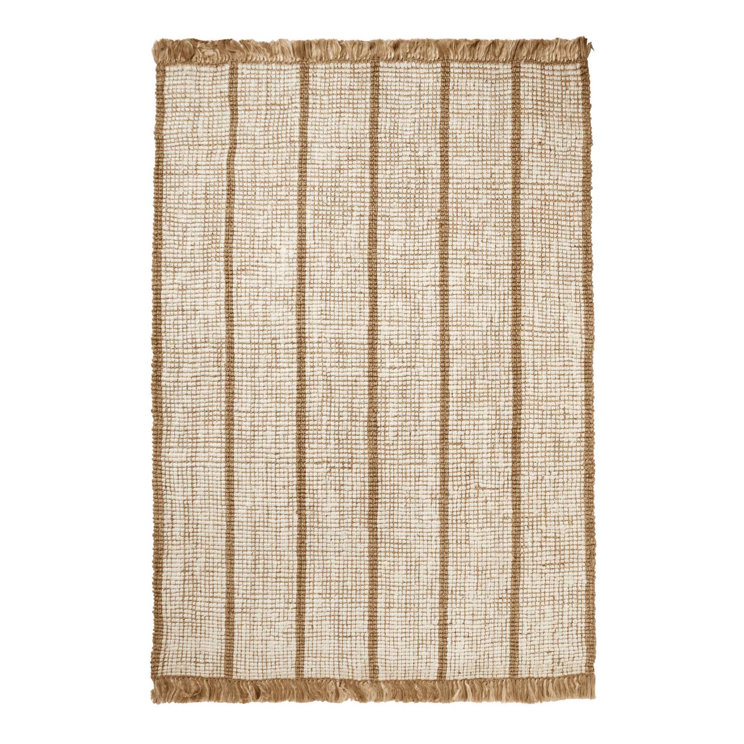 Display product Athens Stripes Rug - 170 x 240 - Natural/Ink Blue from manufacturer ferm LIVING