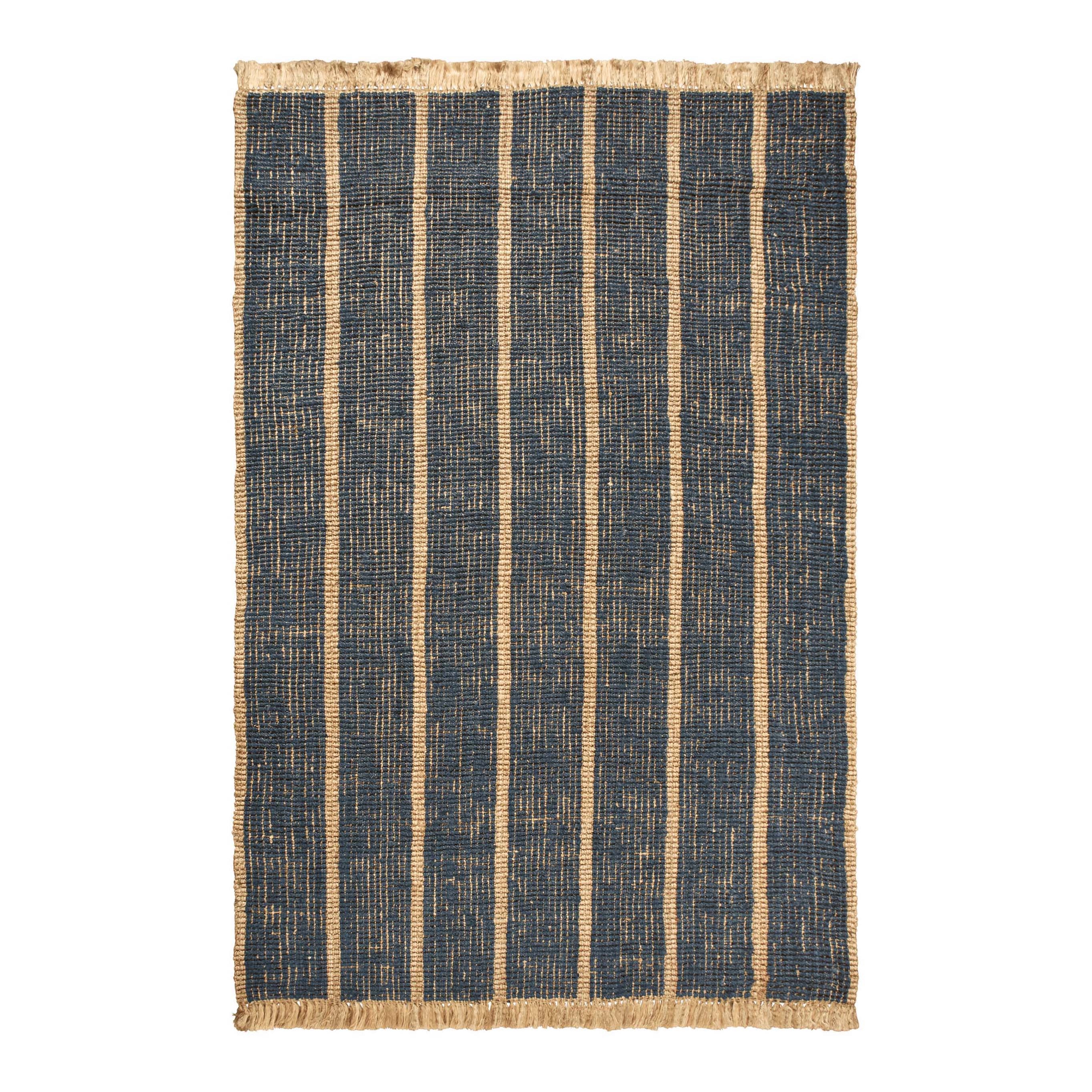 Afficher le produit Athens Stripes Rug - 200 x 300 - Natural/Ink Blue du fabricant ferm LIVING