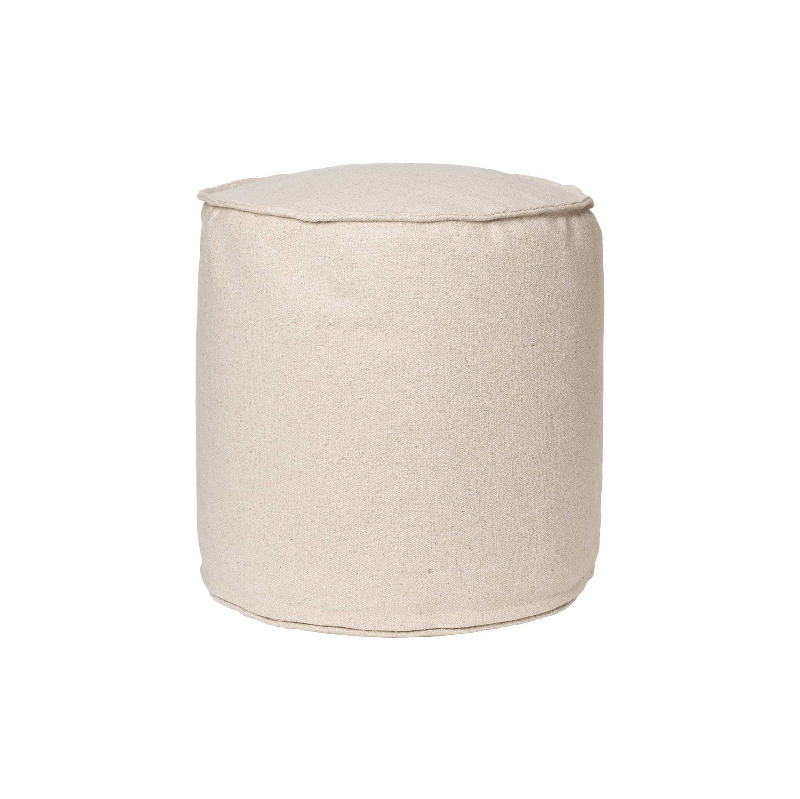 Vertoon produk Aun Cotton Pouf - Ø40 - Off-white van vervaardiger ferm LIVING