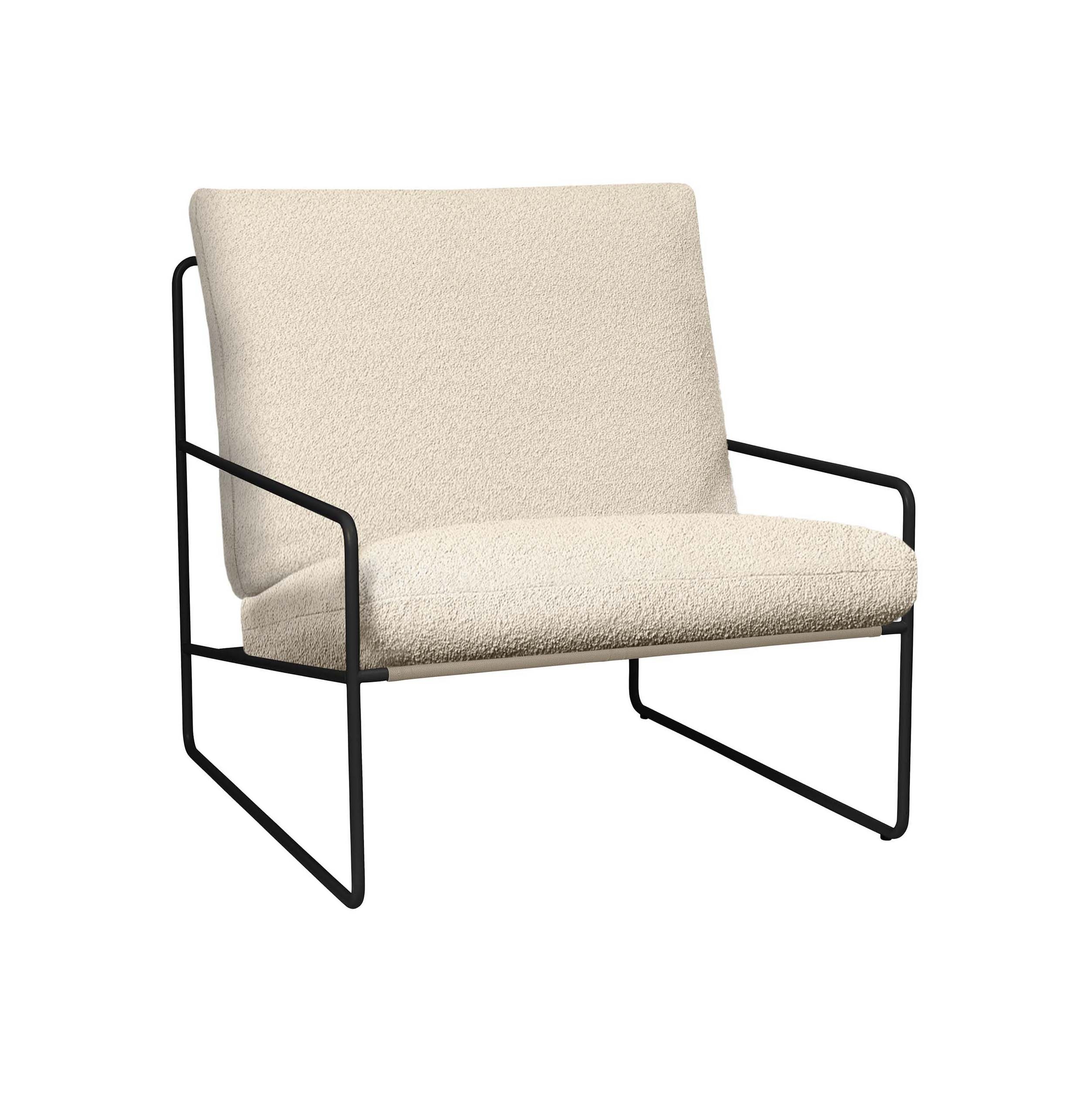 Display product Desert 1-seater Pure Bouclé - Black/Off-white from manufacturer ferm LIVING