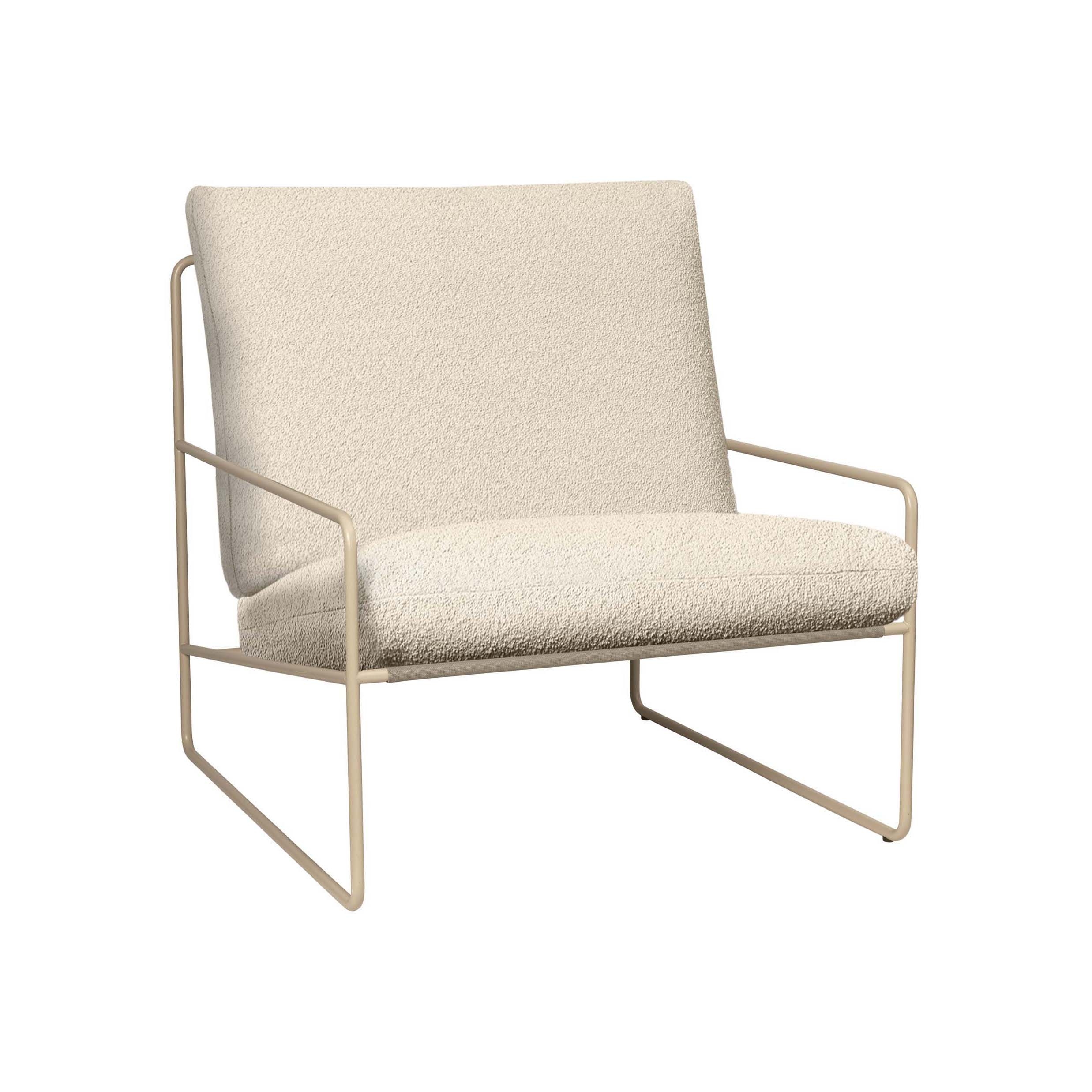 Desert 1-seater Pure Bouclé - Cashmere/Off-white