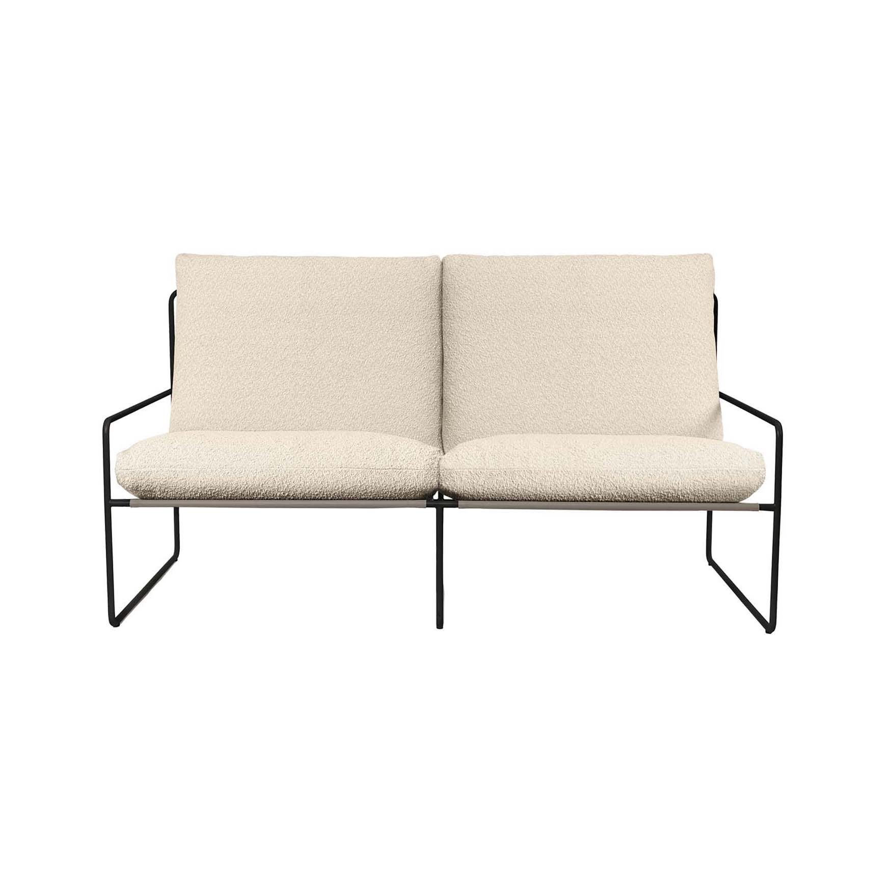 Display product Desert 2-seater Pure Bouclé - Black/Off-white from manufacturer ferm LIVING