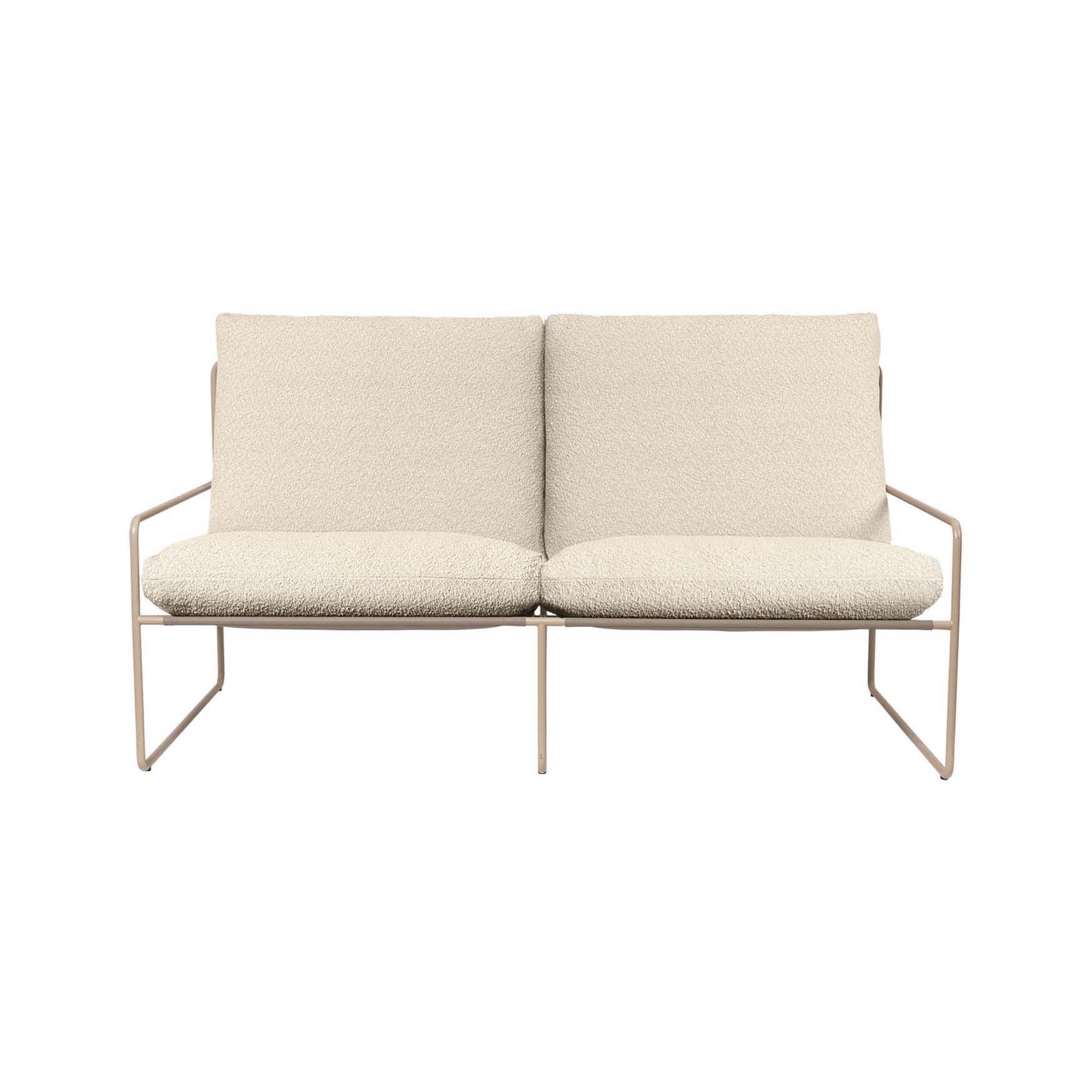 Desert 2-seater Pure Bouclé - Cashmere/Off-white