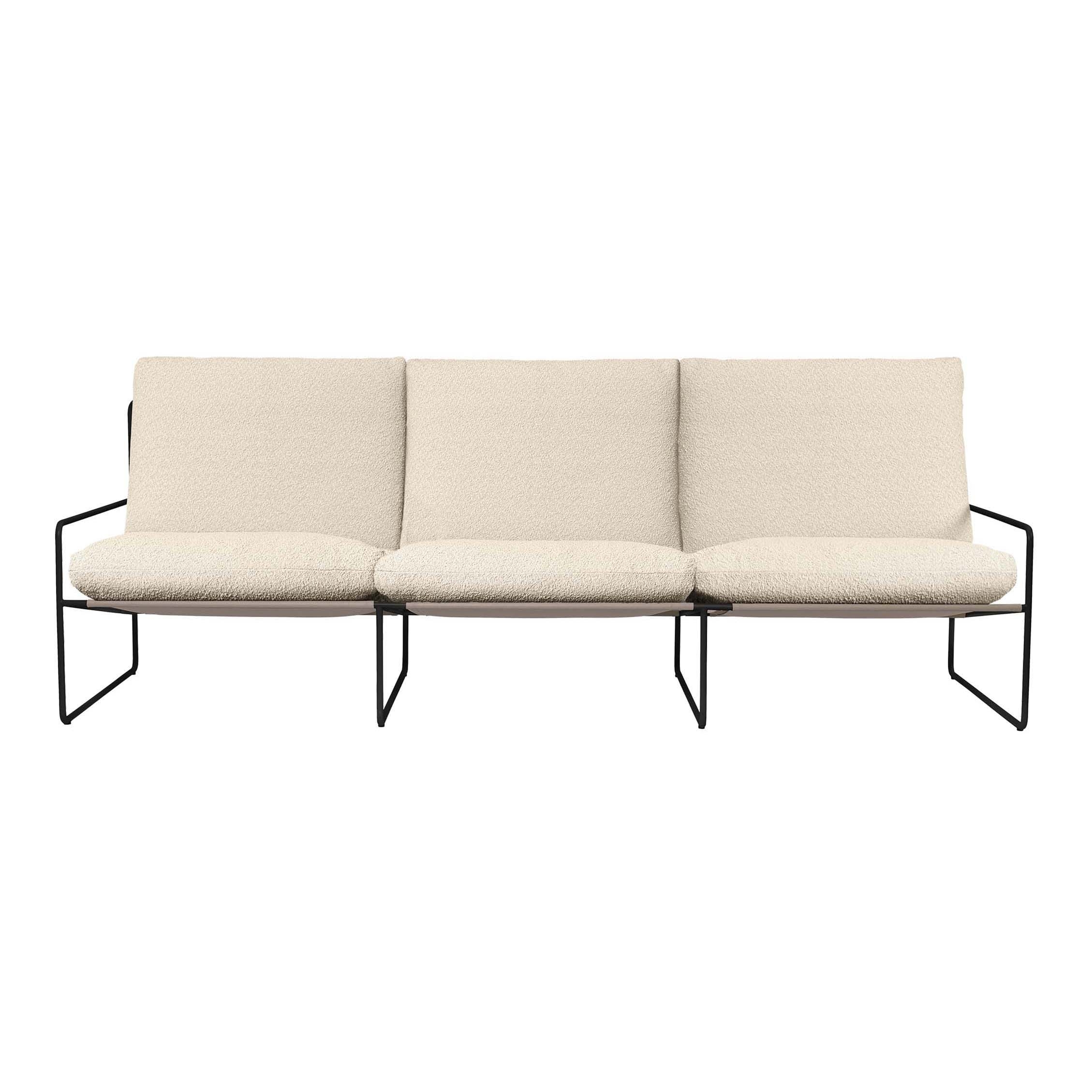 Display product Desert 3-seater Pure Bouclé - Black/Off-white from manufacturer ferm LIVING
