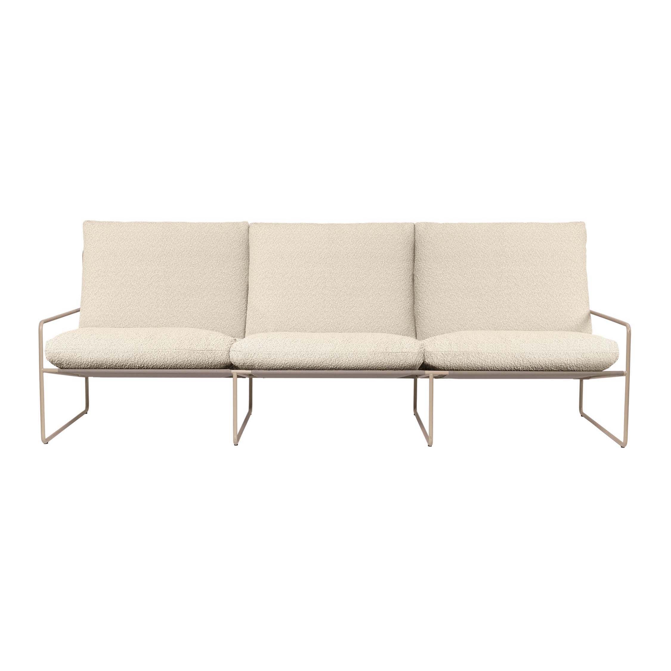 Desert 3-seater Pure Bouclé - Cashmere/Off-white