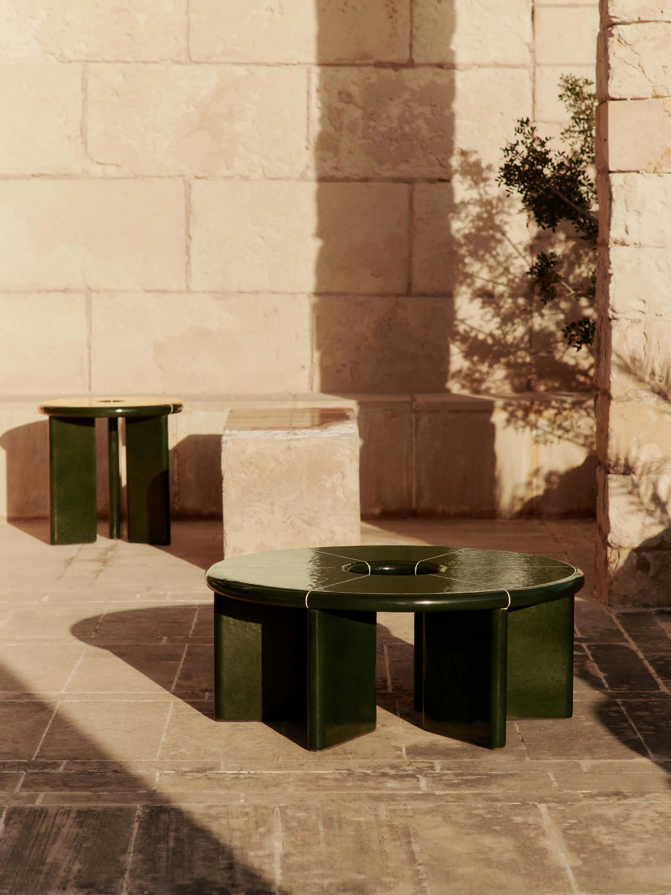ferm LIVING - Deya Side Table - Ø47 - Dark Green