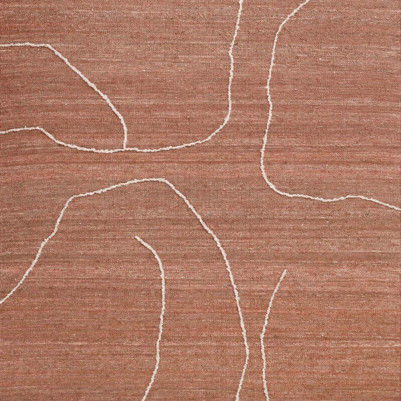 Display product Gesso Jute Rug - 170 x 240 - Terracotta/Off-white from manufacturer ferm LIVING