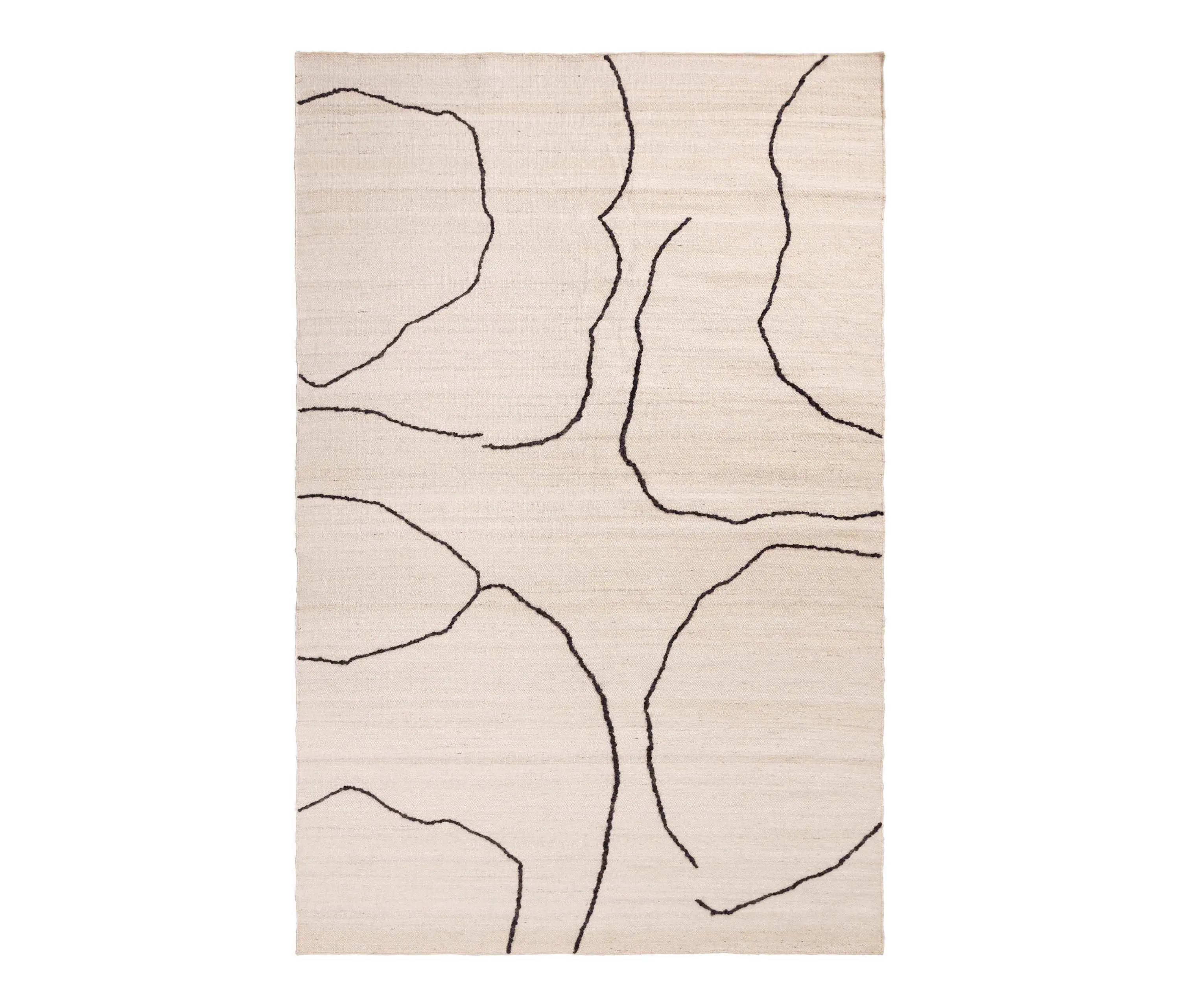 ferm LIVING - Gesso Jute Rug - 200 x 300 - Off-white/Dark fig