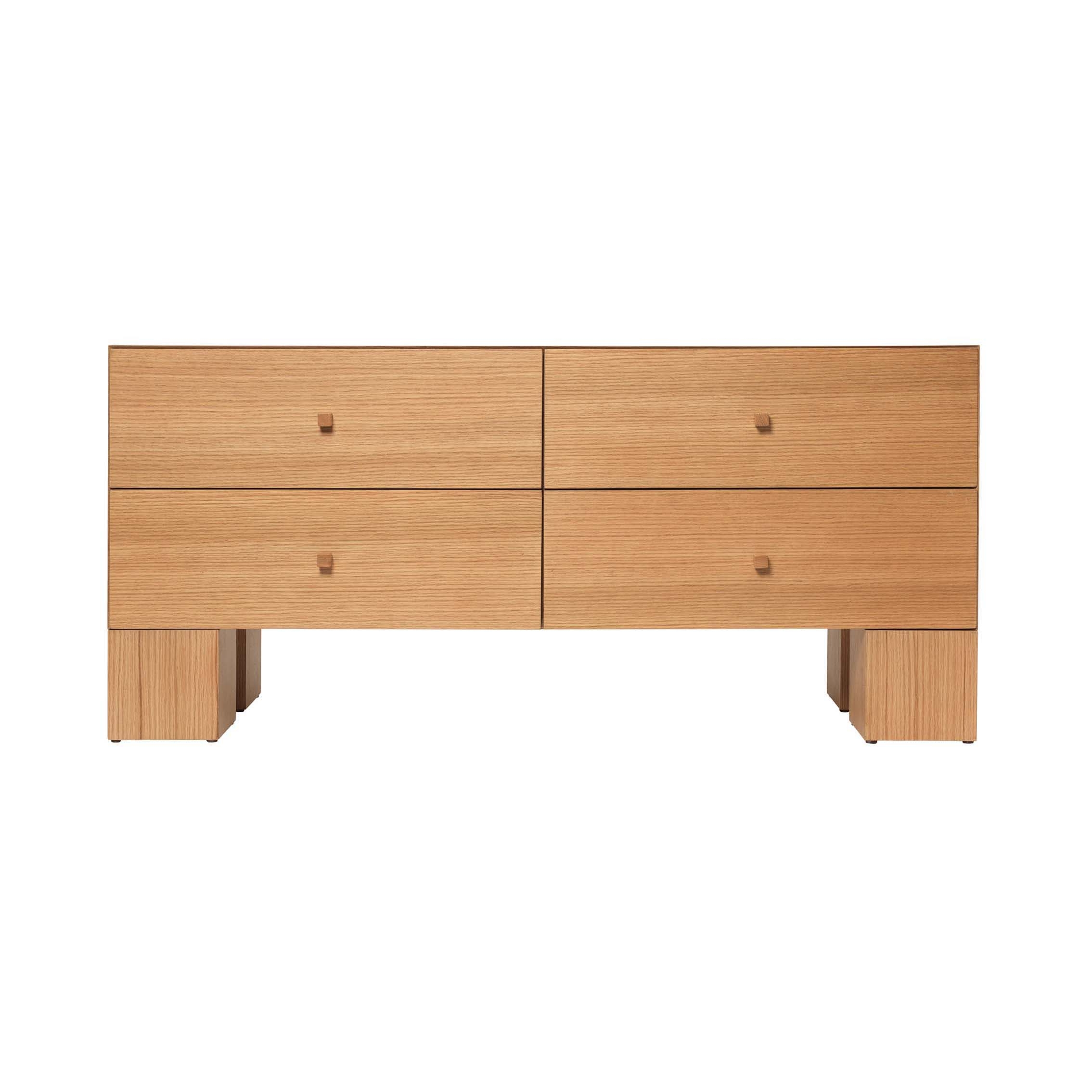 Display product Kuben Drawers 2x2 - Natural Oak Veneer from manufacturer ferm LIVING
