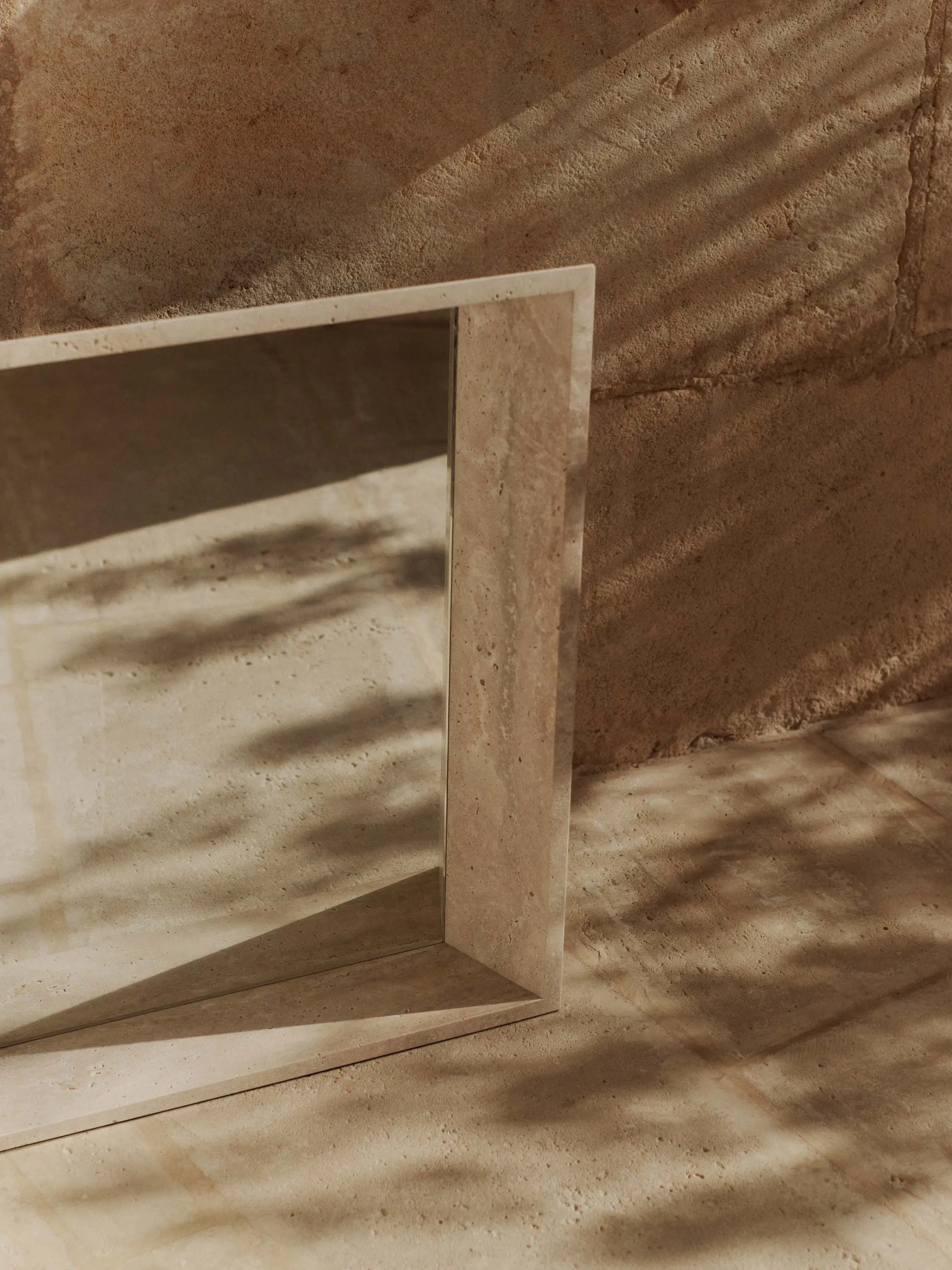 ferm LIVING - Lancet Mirror - Travertine