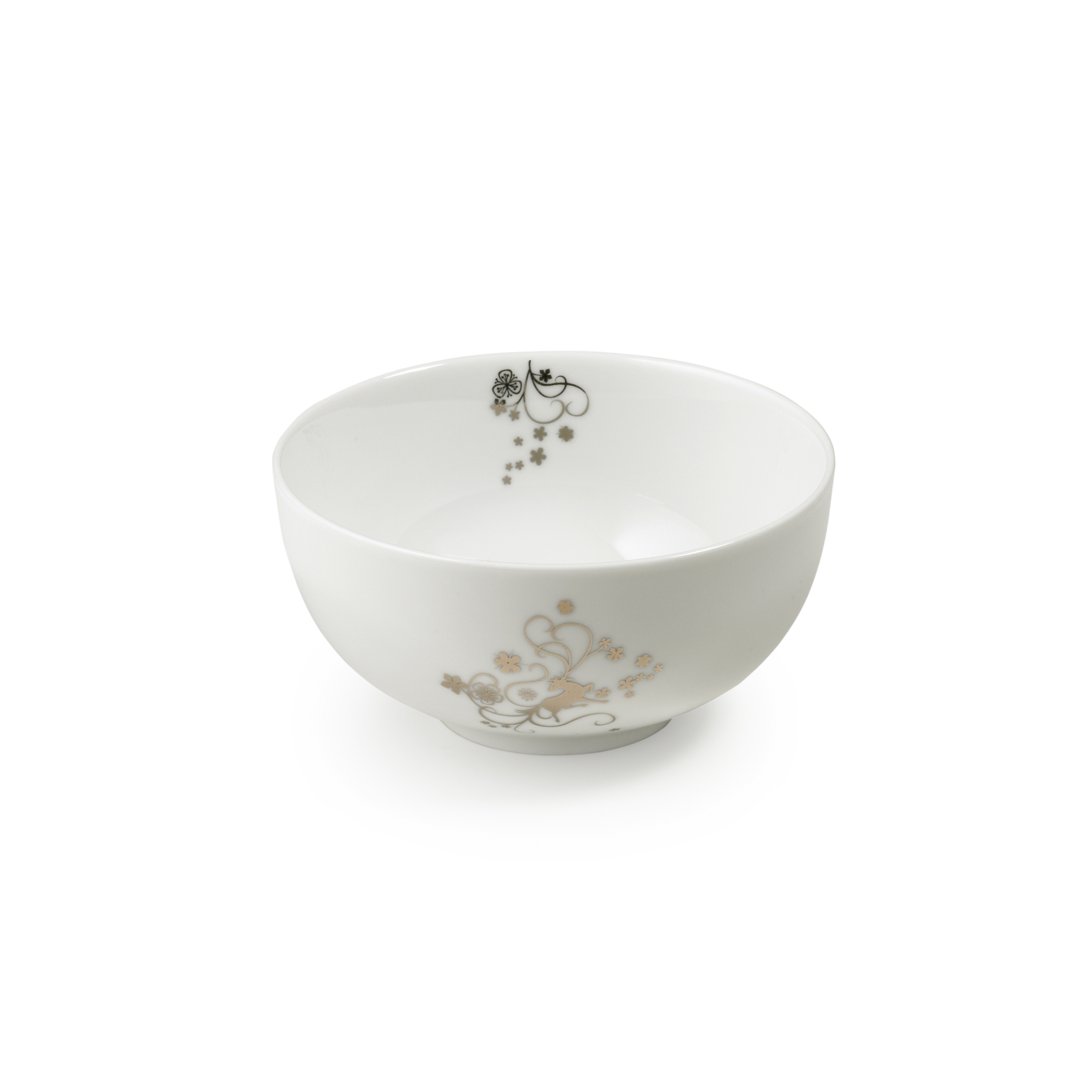 TABLESTORIES PLATINUM small bowl 13 "HORSE Swirl"