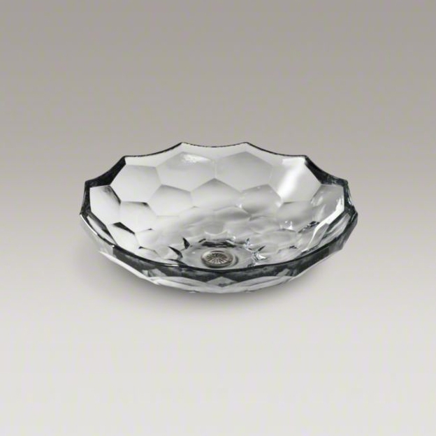 Display product Briolette™ Vessels glass above-counter bathroom sink from manufacturer Kohler
