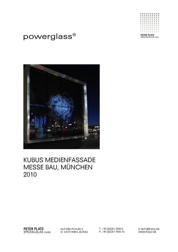 Preview image for the file powerglass® Medienfassade Kubus