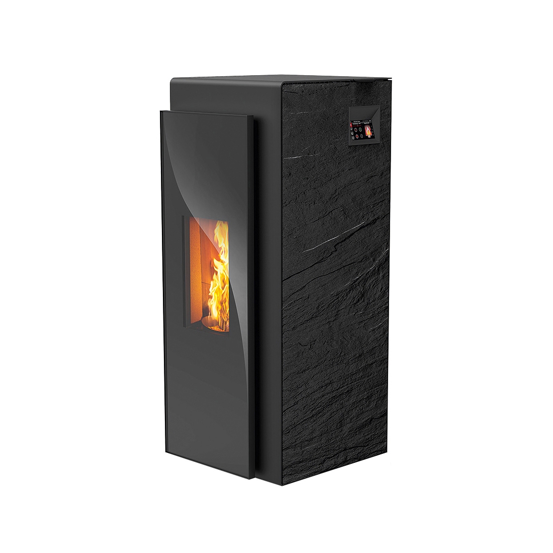 Kapo | with décor side panel slate black / body black