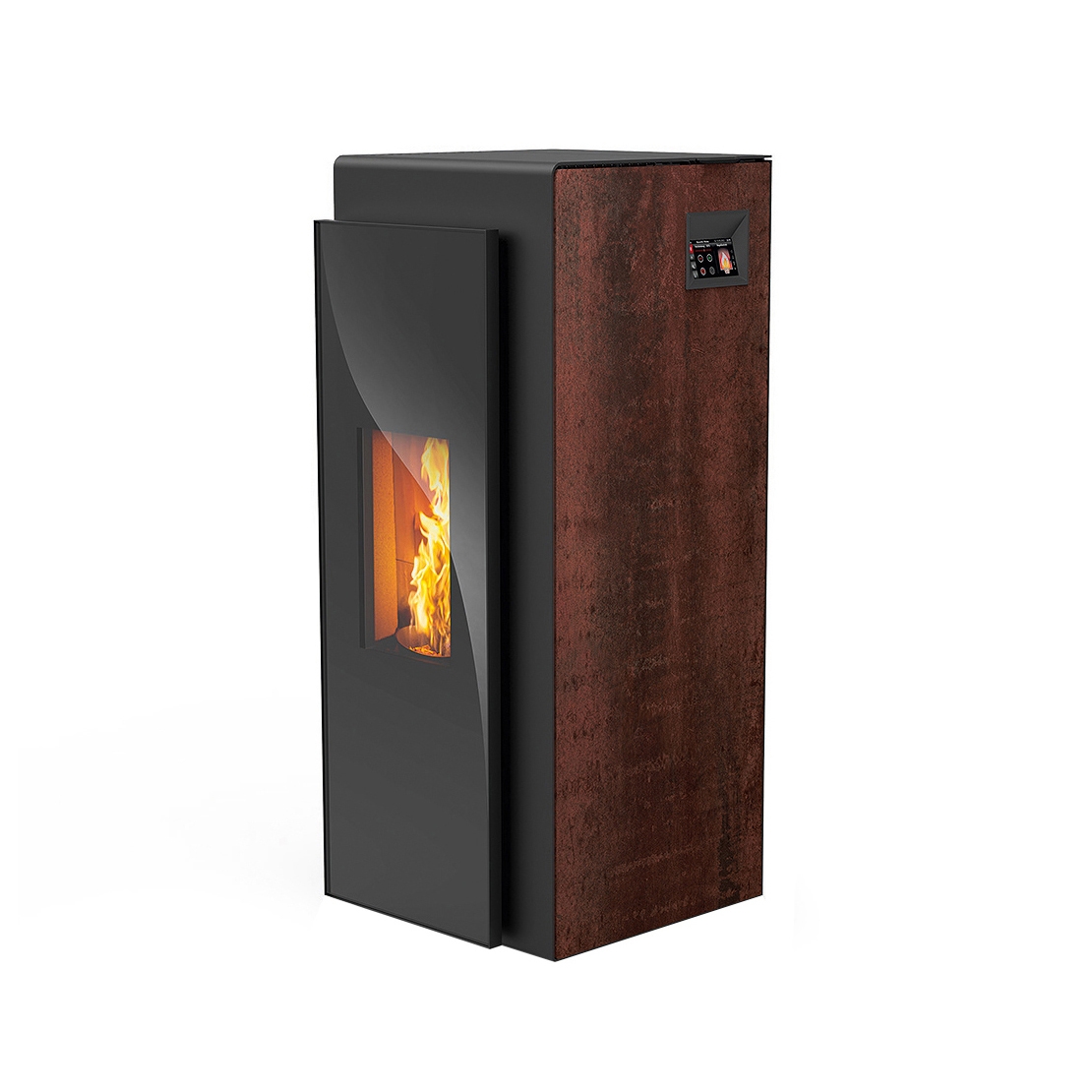 Kapo | with décor side panel rust effect / body black