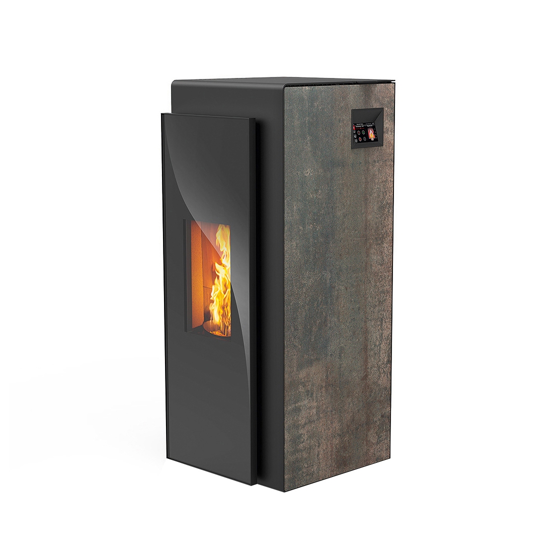 Kapo | with décor side panel rust effect metallic / body black