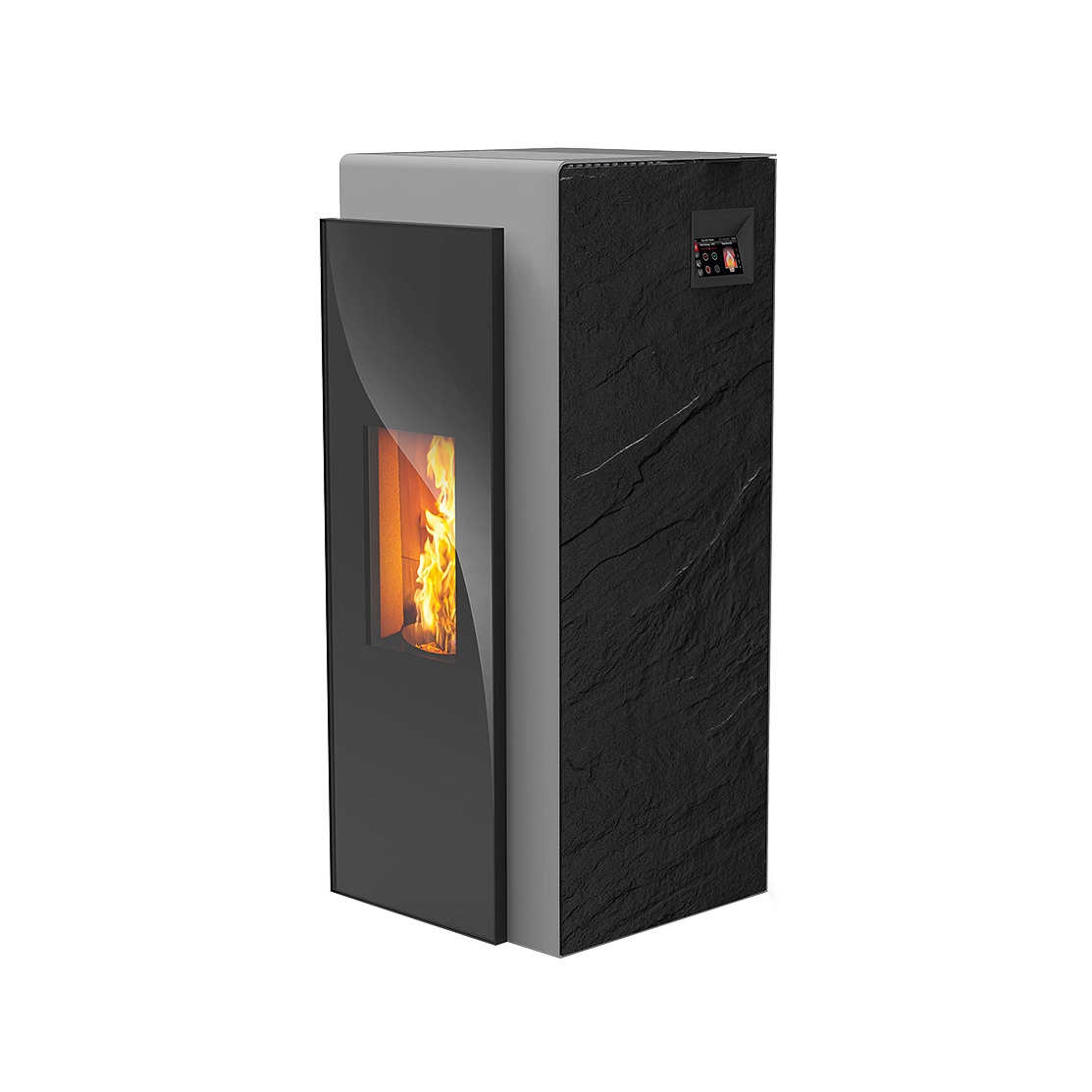 Kapo | with décor side panel slate black / body silver