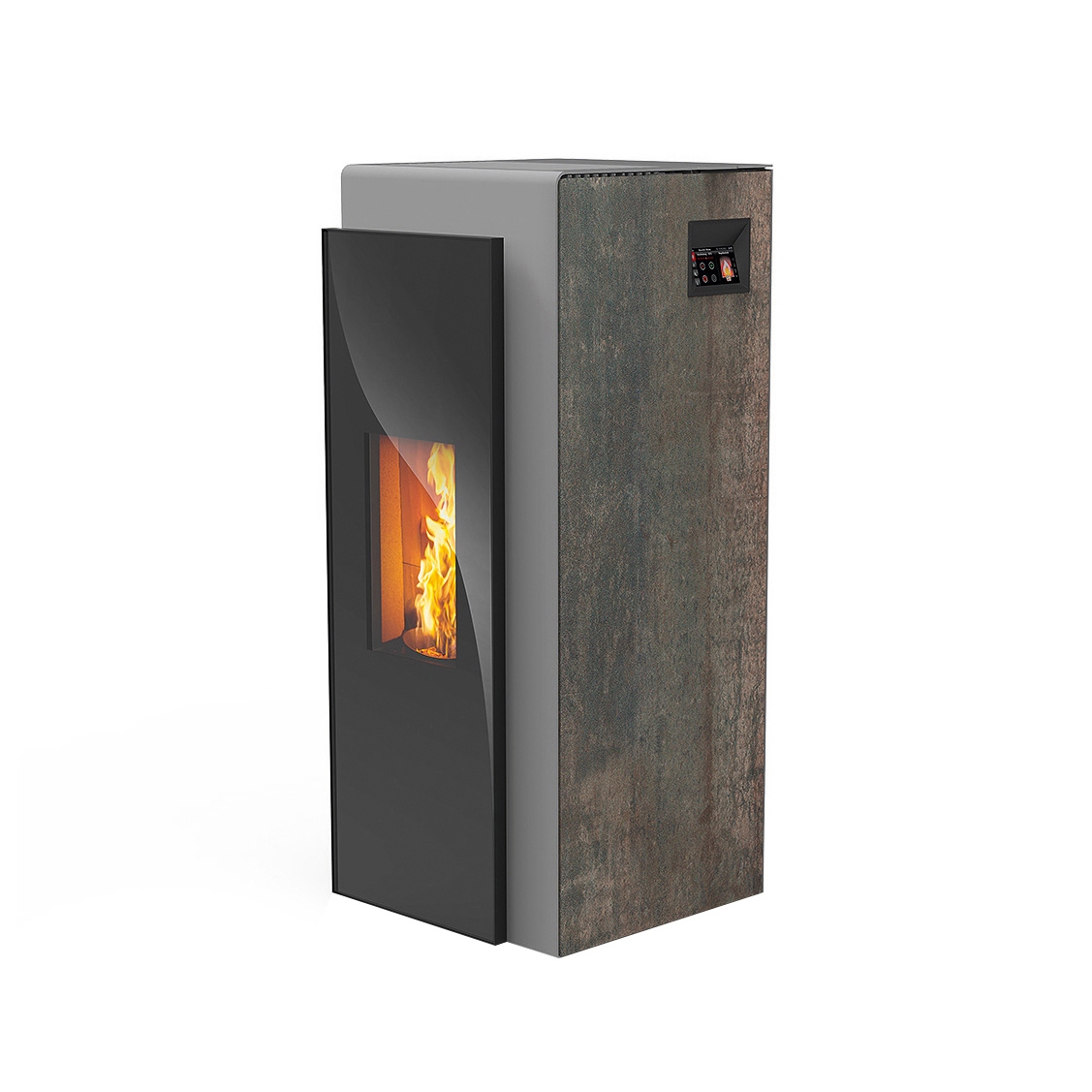 Kapo | with décor side panel rust effect metallic / body silver