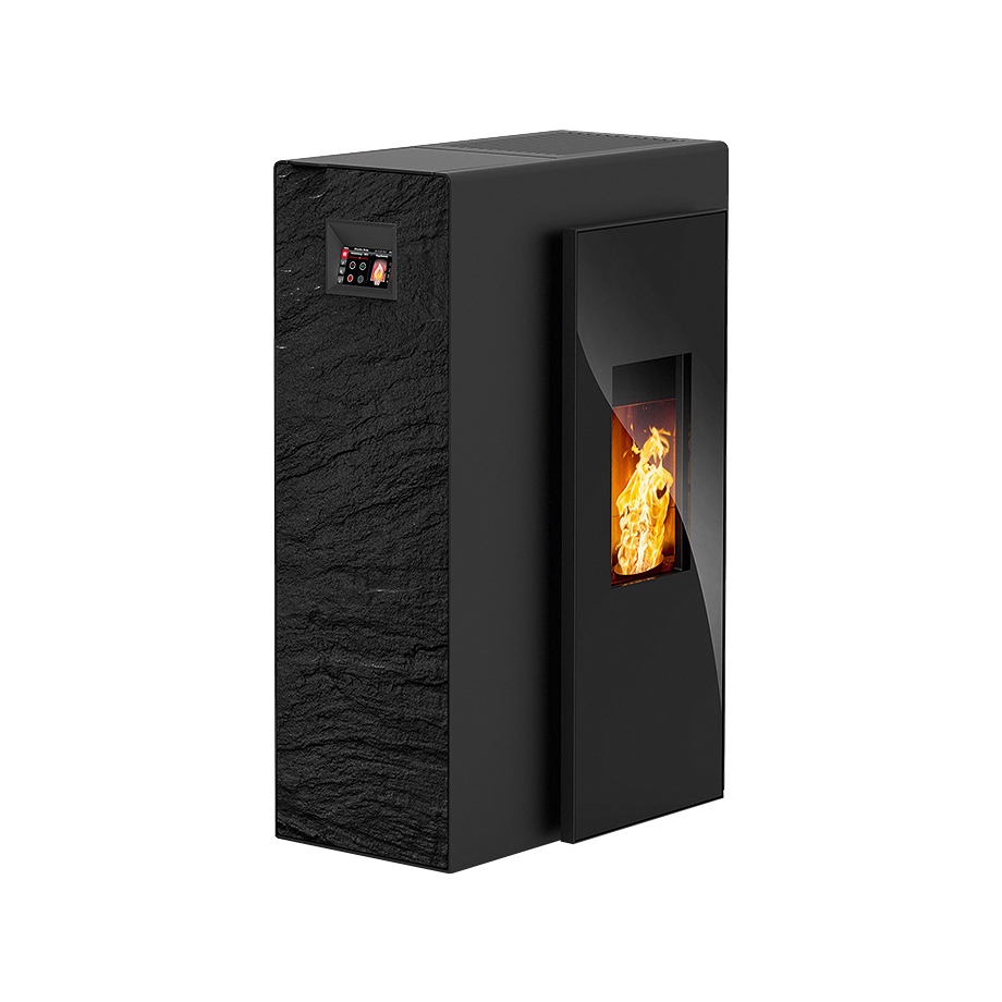 Miro | with décor side panel slate black / body black
