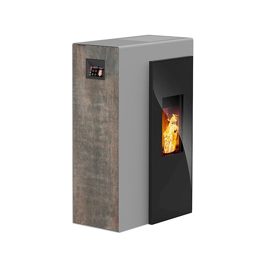 Miro | with décor side panel rust effect metallic / body silver