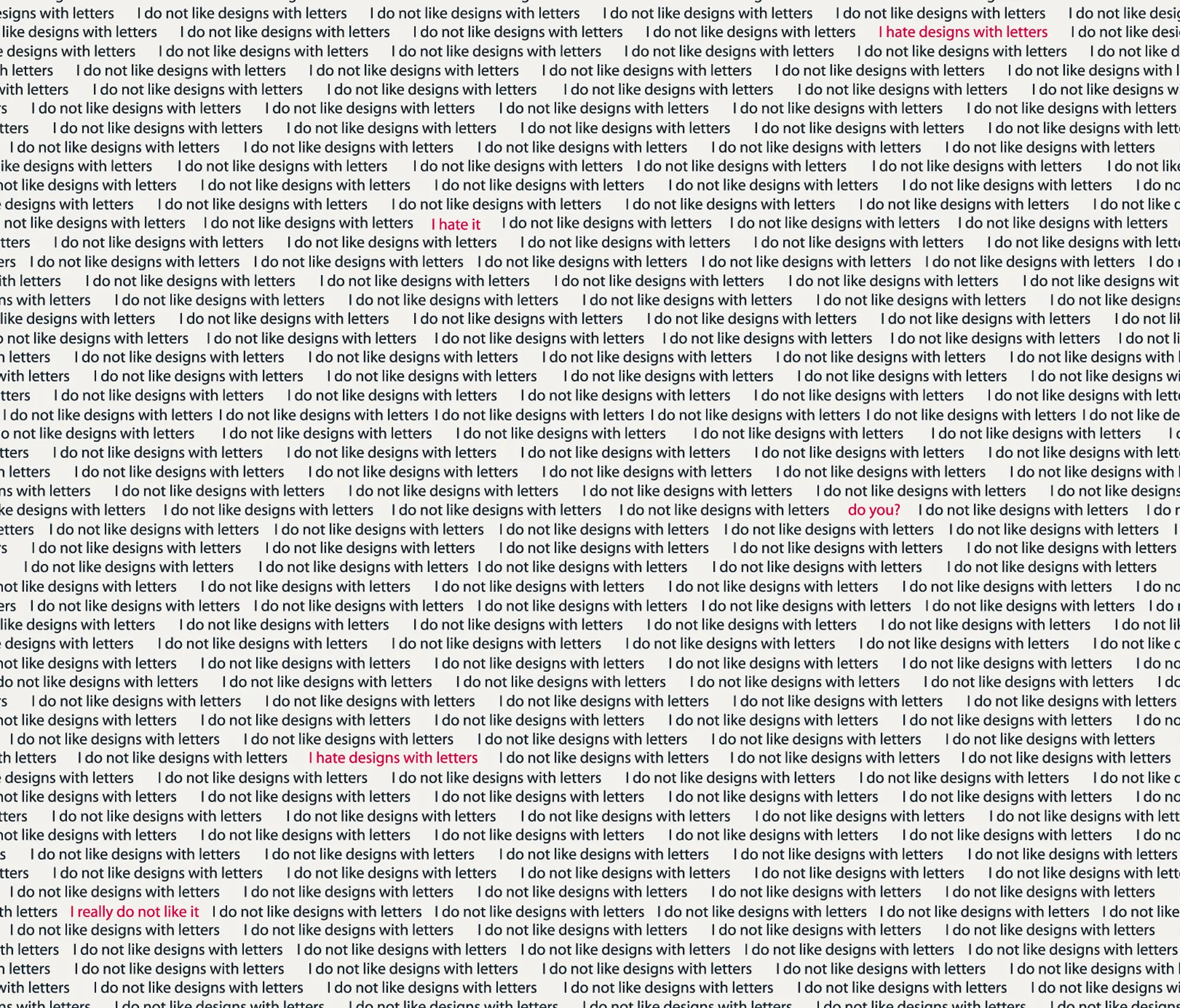 Sabine Röhse - I do not like | Allover | col2