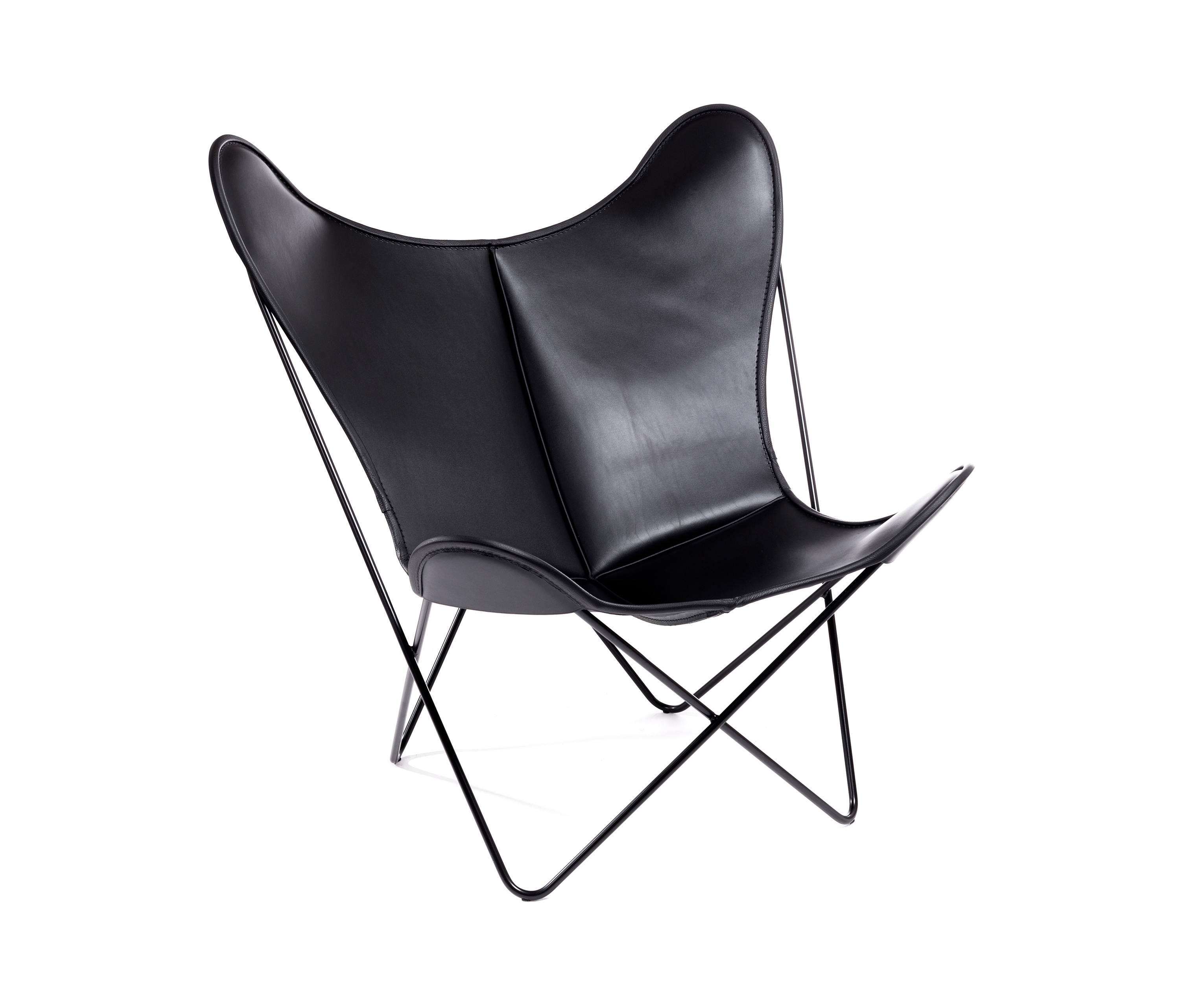 Vertoon produk Hardoy | Butterfly Chair | Sleek Leather van vervaardiger Manufakturplus