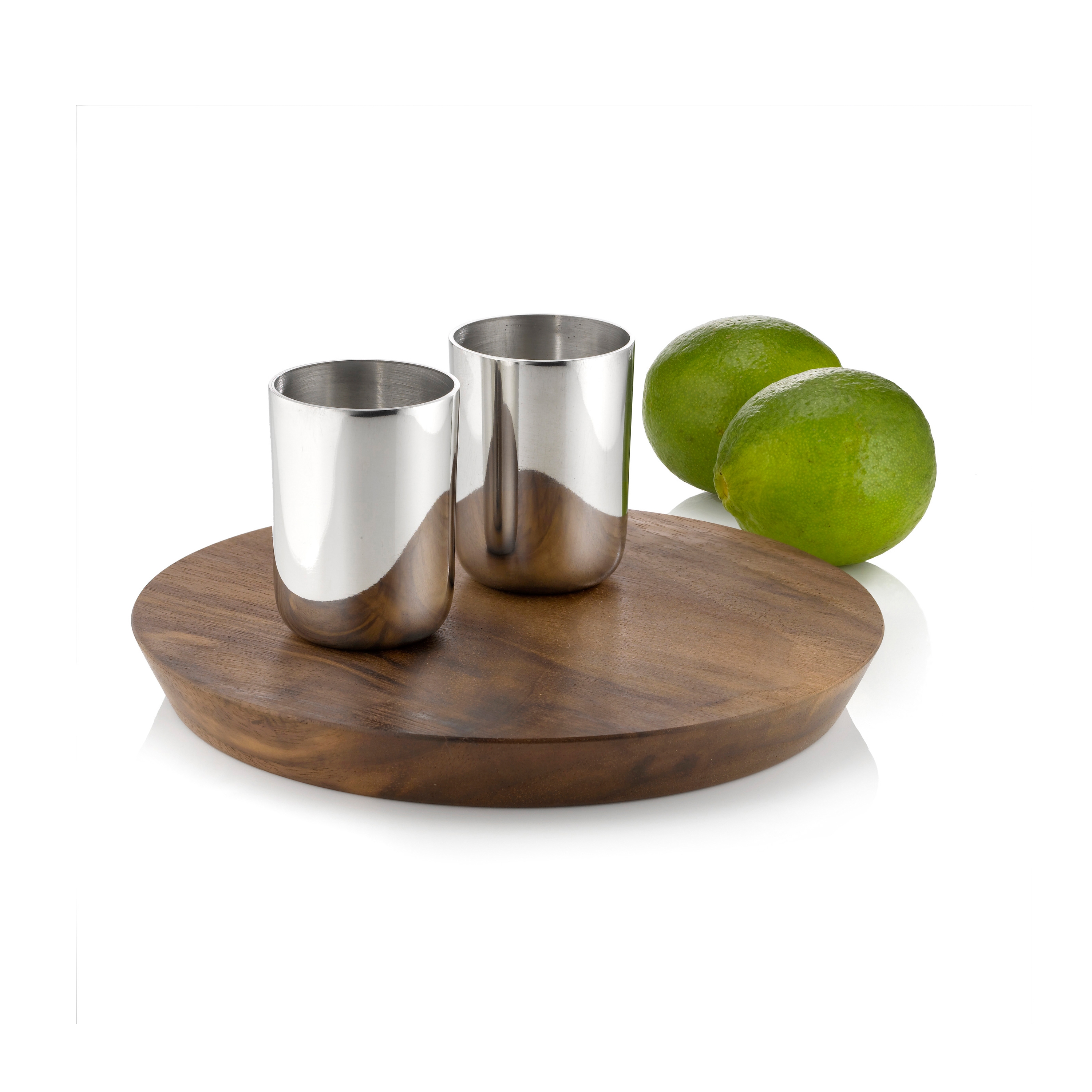 Gleam Shot Tumblers + Maple Cutting Board
