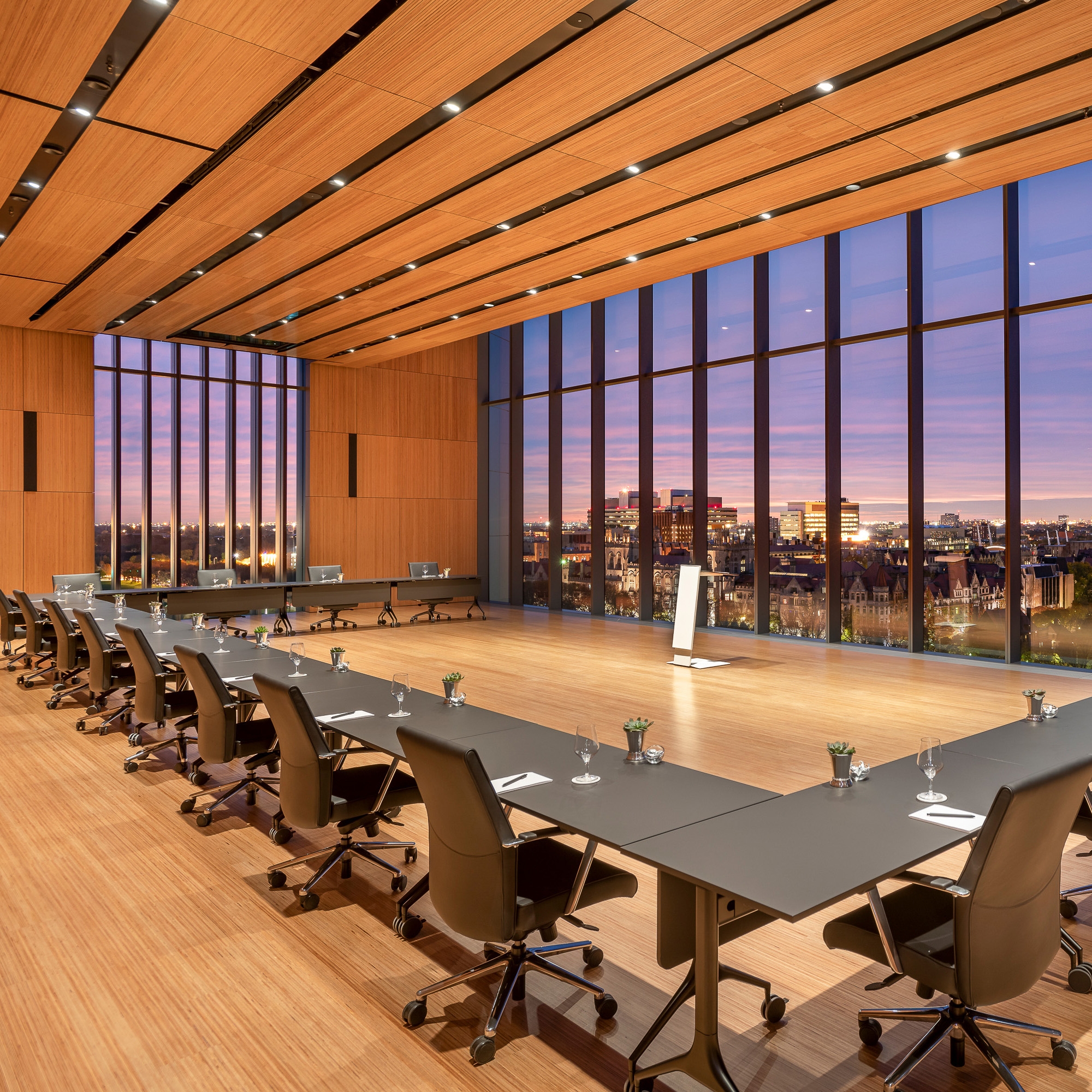 Display product Plexwood Application - The David Rubenstein Forum from manufacturer Plexwood