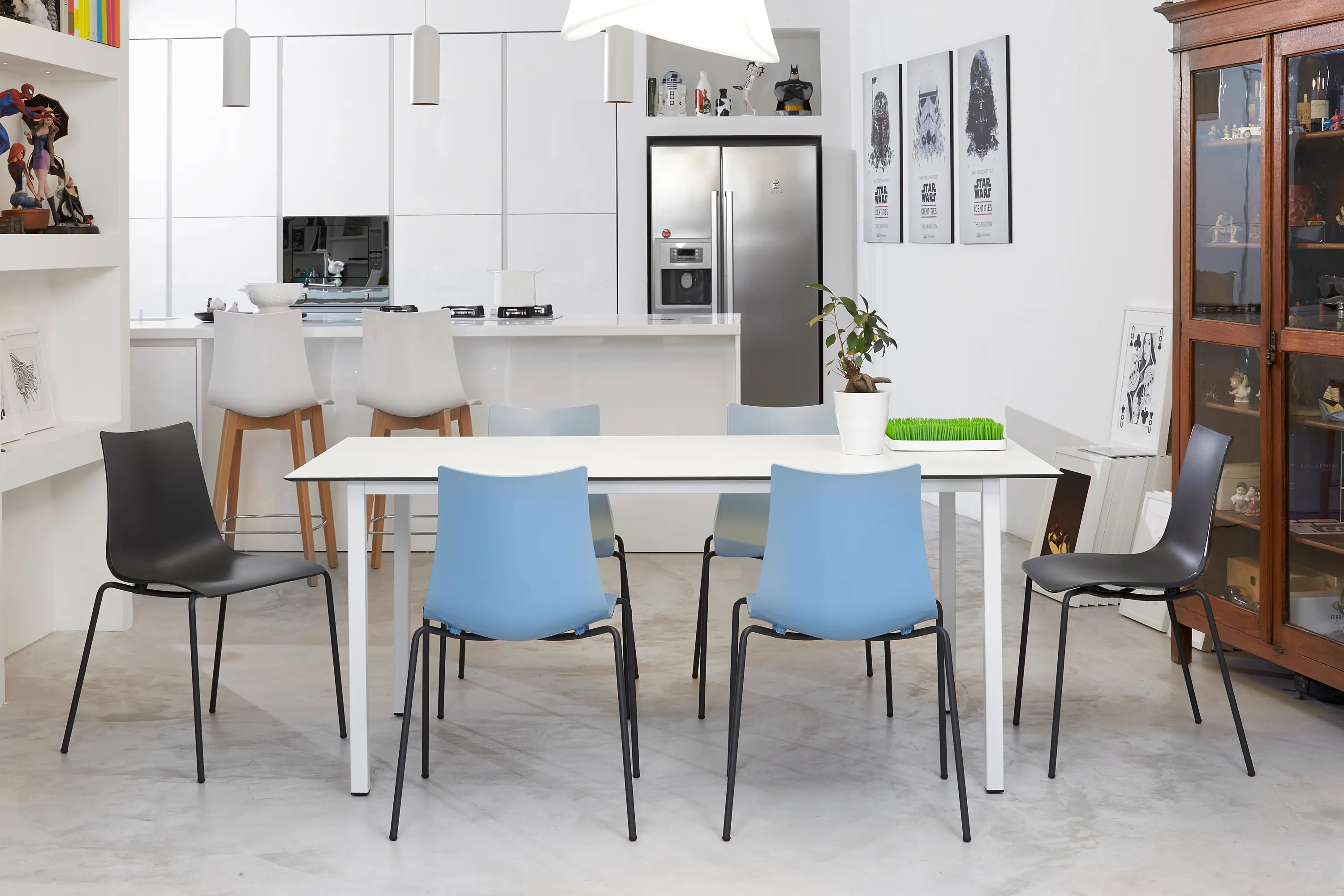 SCAB Design - Zebra Tecnopolimero with 4-leg coated frame