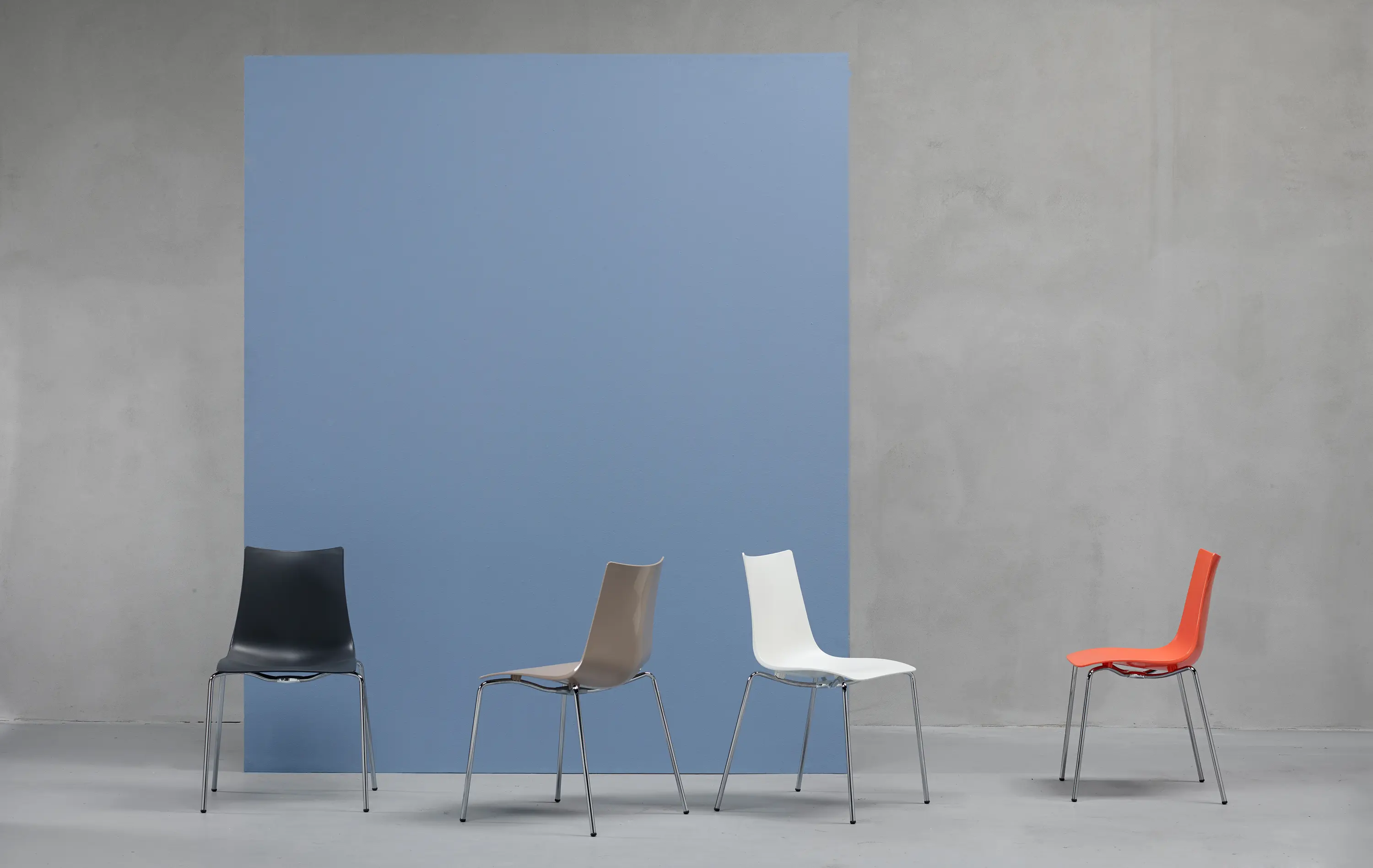 SCAB Design - Zebra Tecnopolimero with 4-leg coated frame