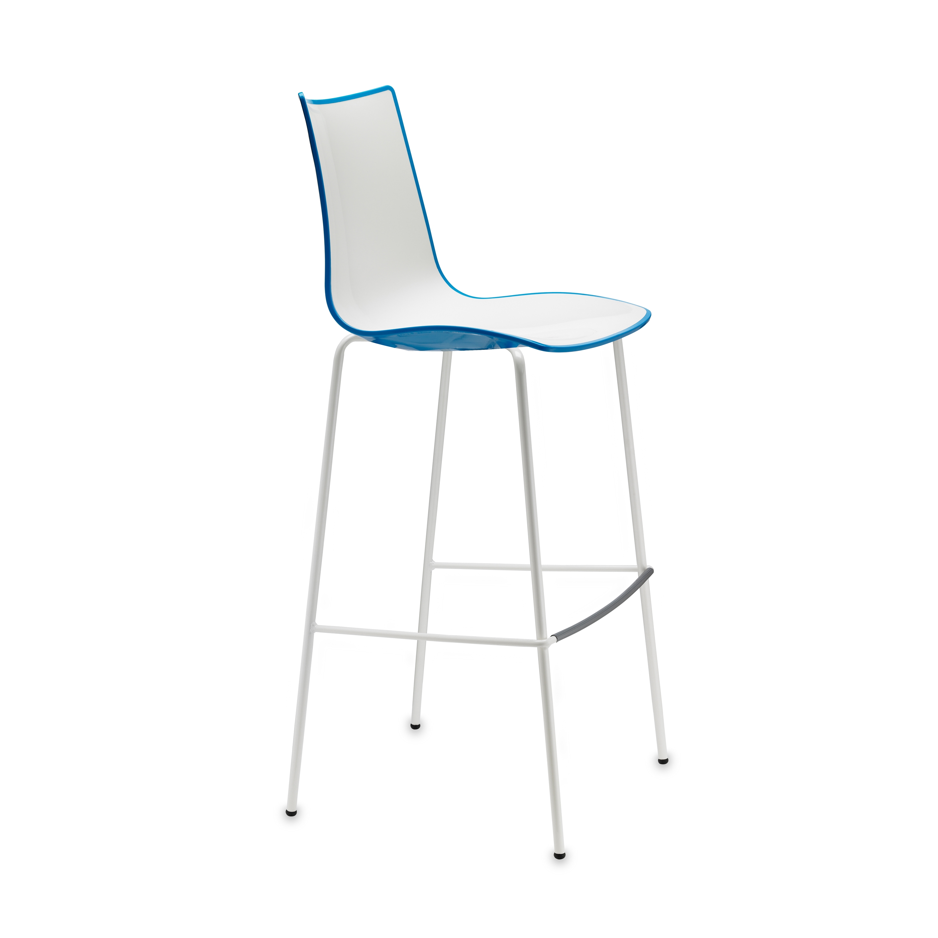 Display product Zebra Bicolore barstool H. 80 | coated frame from manufacturer SCAB Design