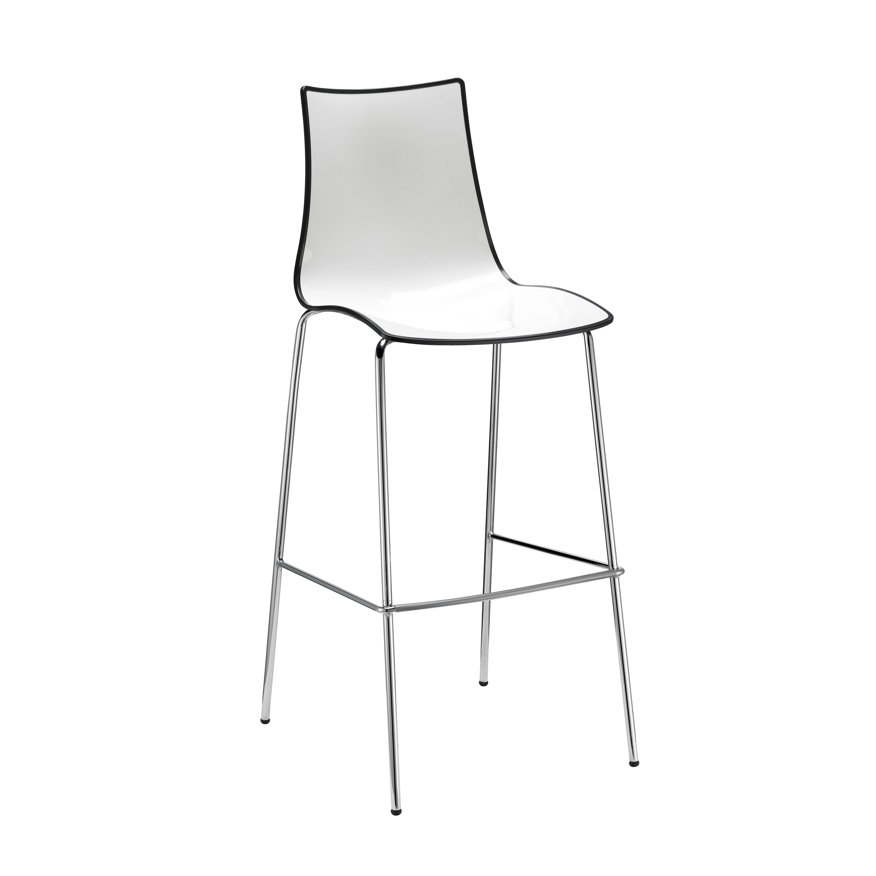Zebra Bicolore barstool H. 80