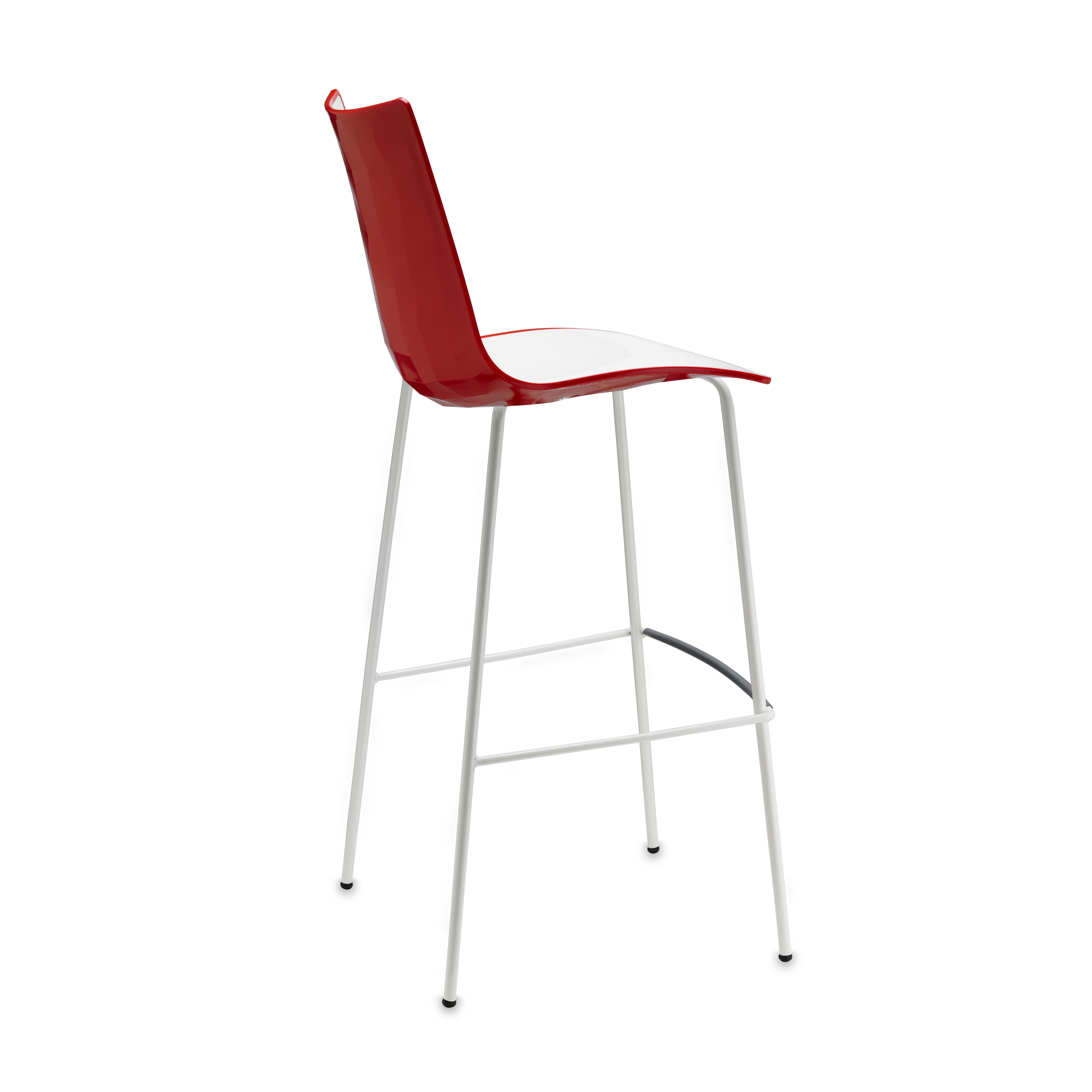 Zebra Bicolore barstool H. 80 | coated frame