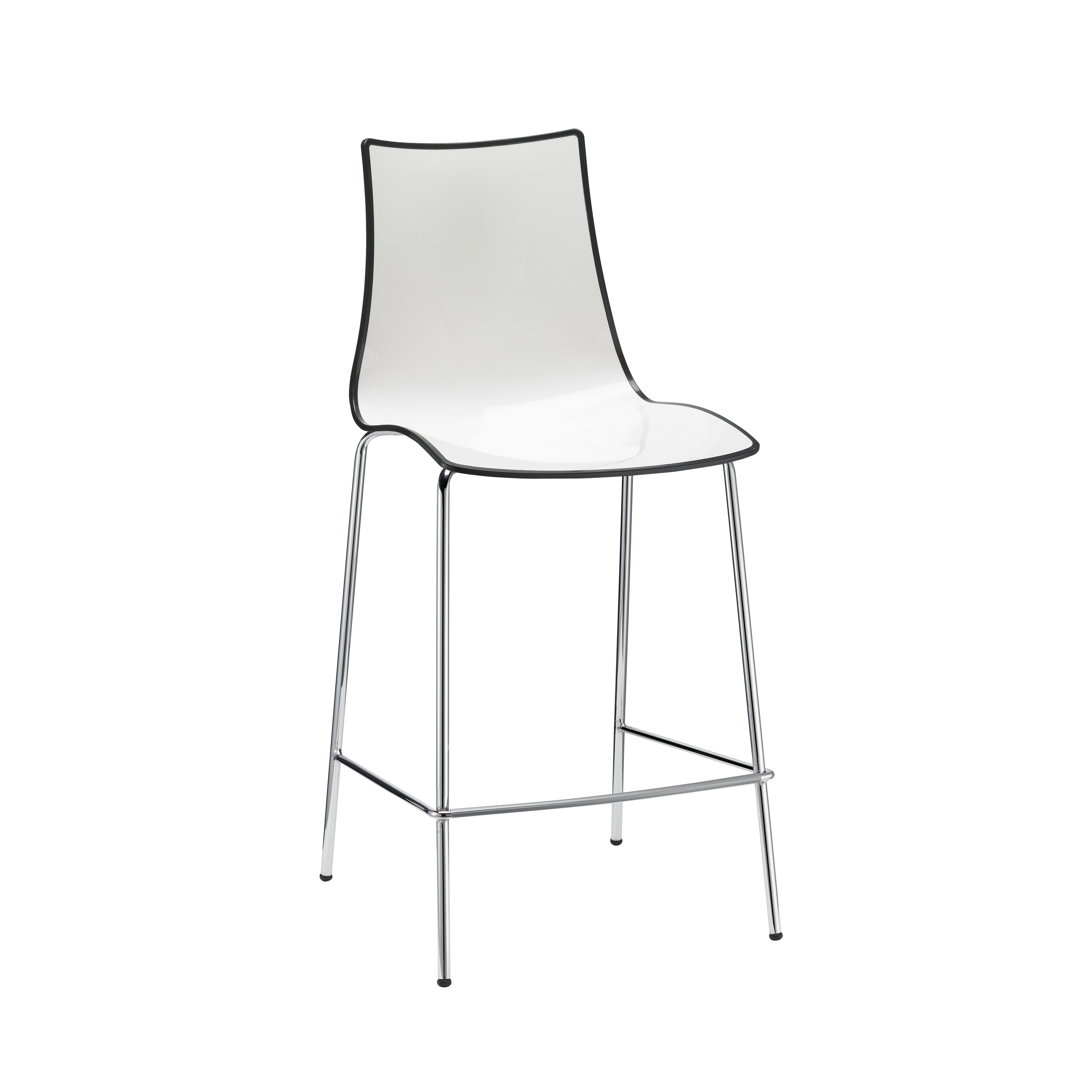 Display product Zebra Bicolore barstool H. 65 from manufacturer SCAB Design